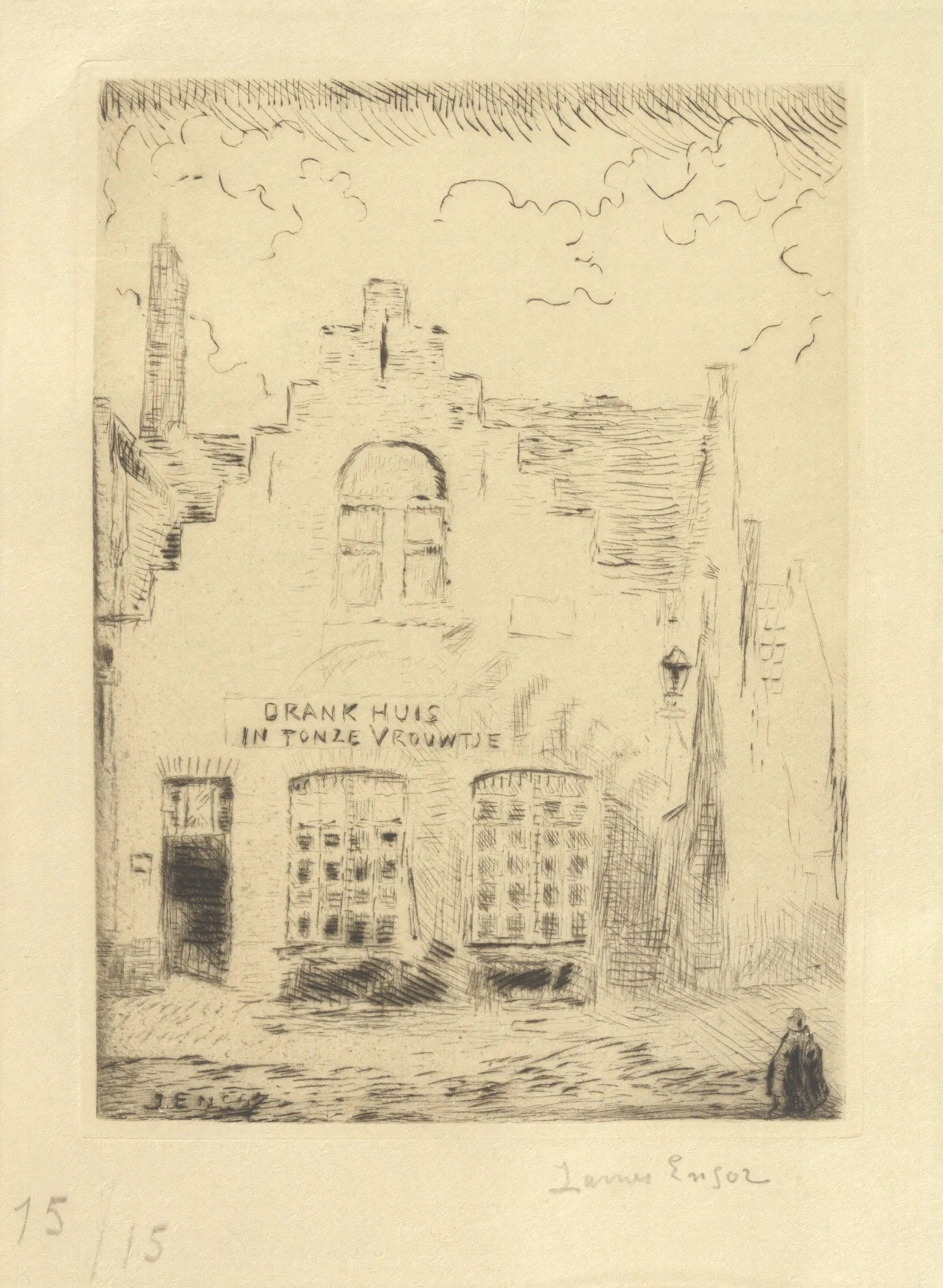 De Schaduw Op Het Huis Wall Art by James Ensor - Canvas Print