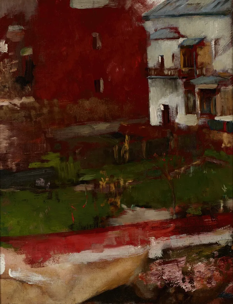 Town Buildings I Wall Art by Olga Boznanska - Canvas Print