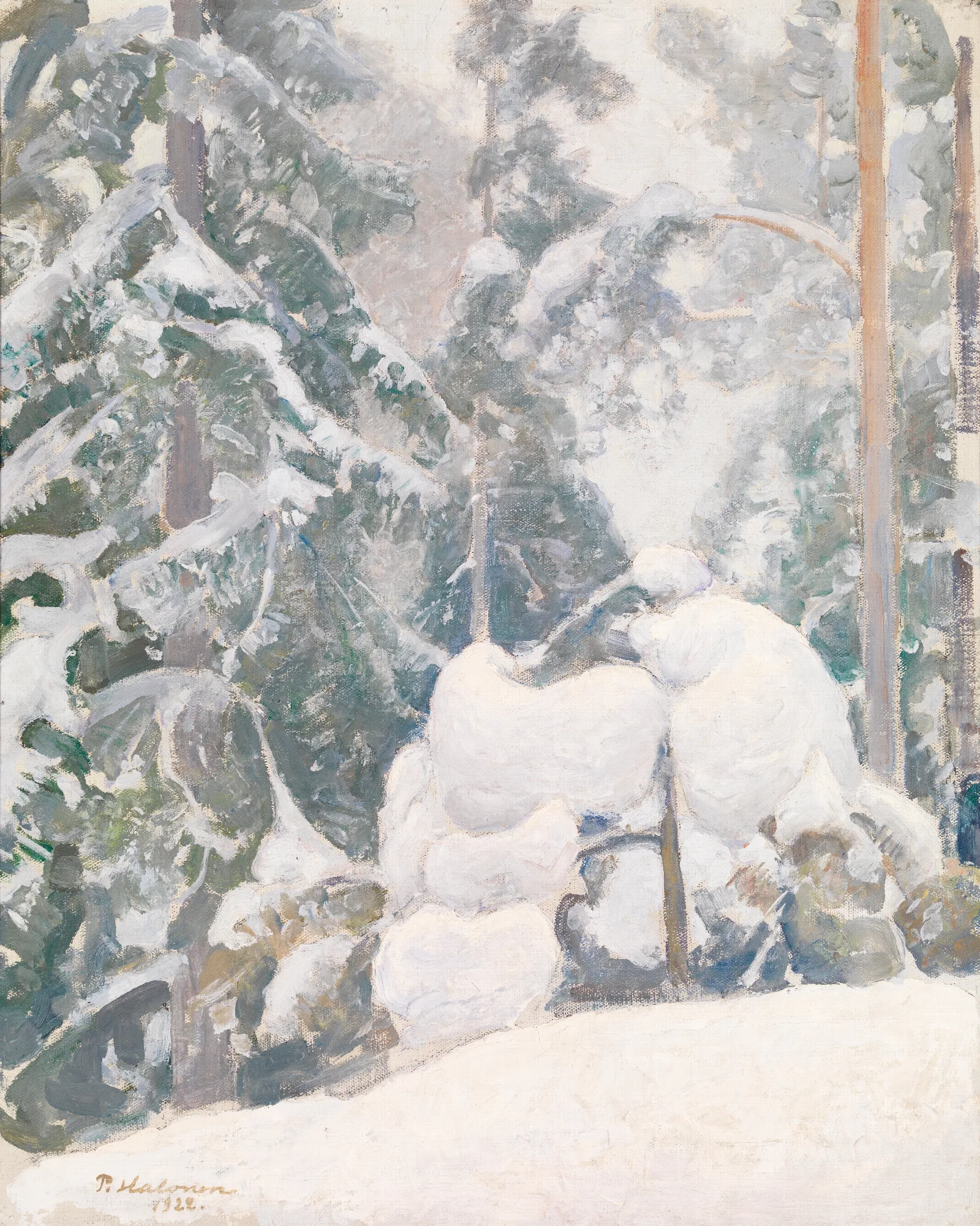 Winter Landscape 57 Wall Art by Pekka Halonen - Canvas Print