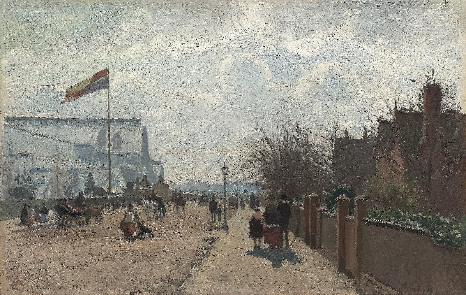 The Crystal Palace Wall Art by Camille Pissarro - Canvas Print