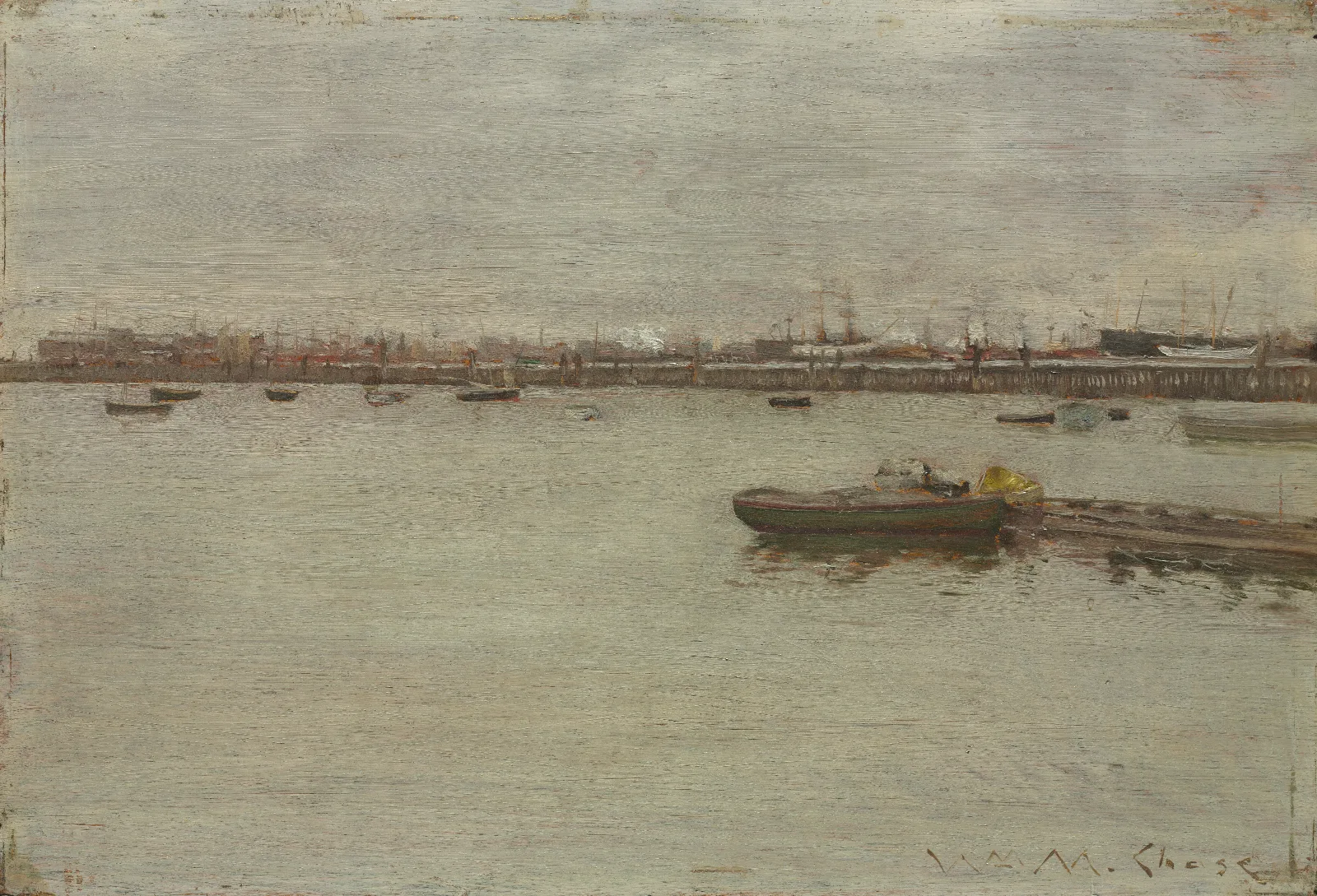 Gray Day On The Bay Wall Art by William Merritt Chase - Canvas Print