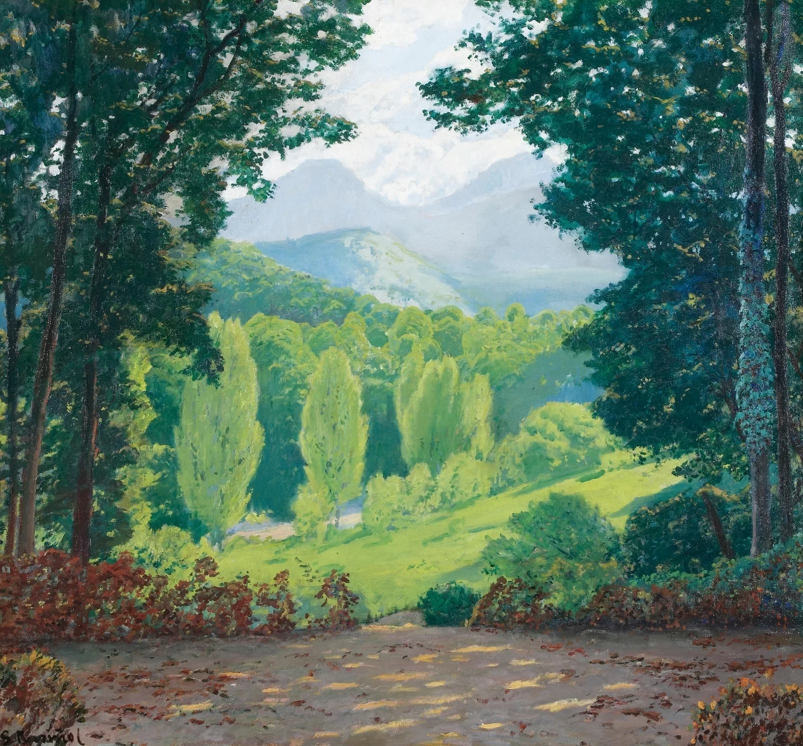 El Montseny Montseny Wall Art by Santiago Rusiñol - Canvas Print