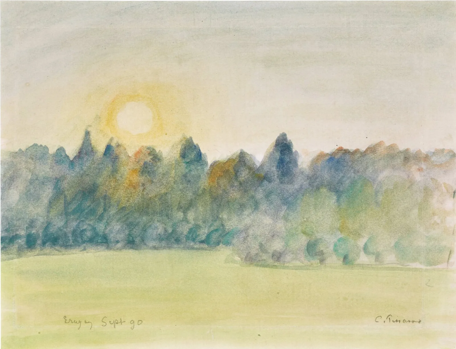 Eragny Wall Art by Camille Pissarro - Canvas Print