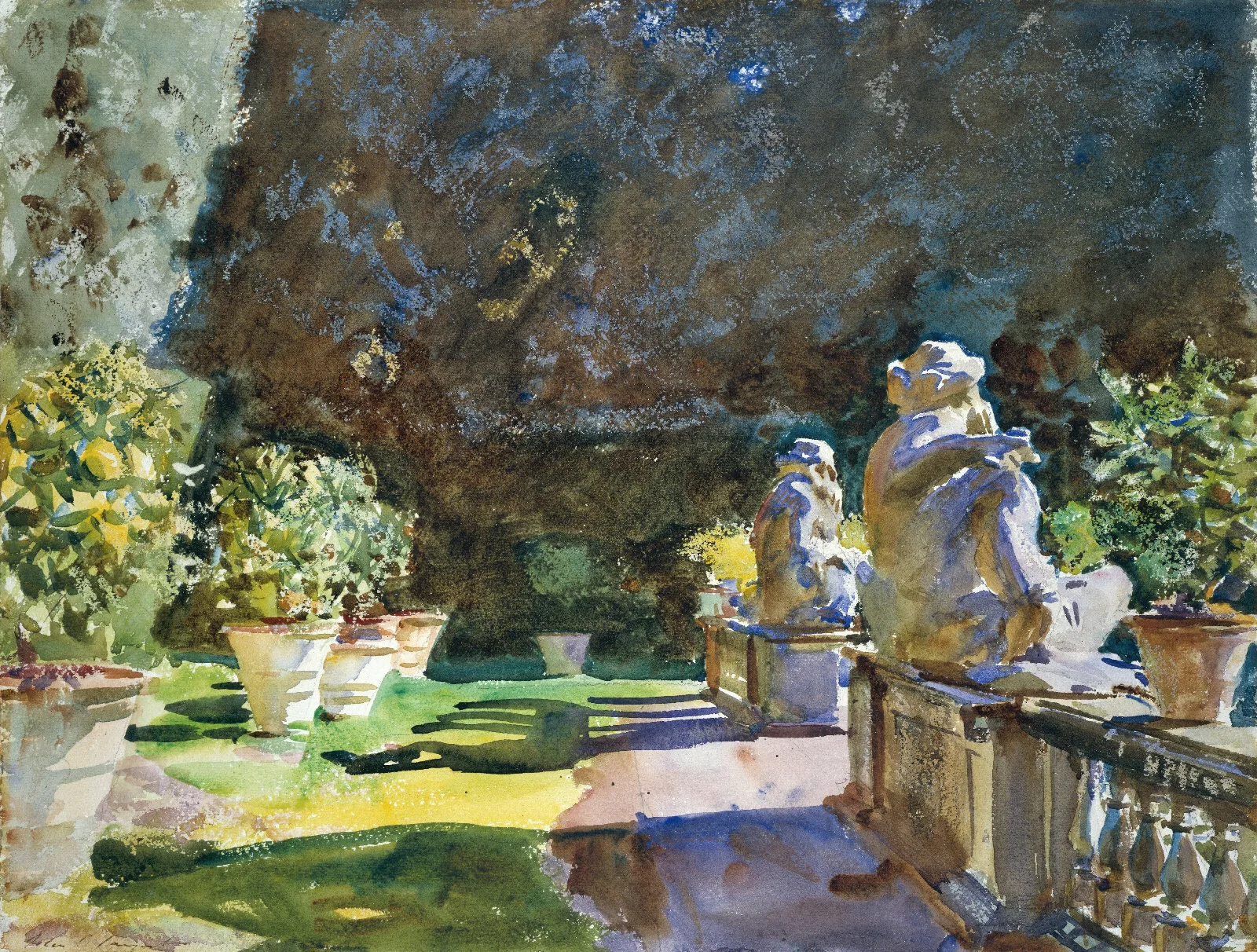 Villa Di Marlia Lucca Wall Art by John Singer Sargent - Canvas Print