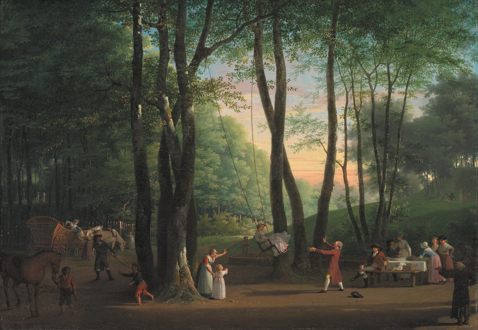 The Dancing Glade At Sorgenfri North Of Copenhagen Wall Art by Jens Juel - Canvas Print