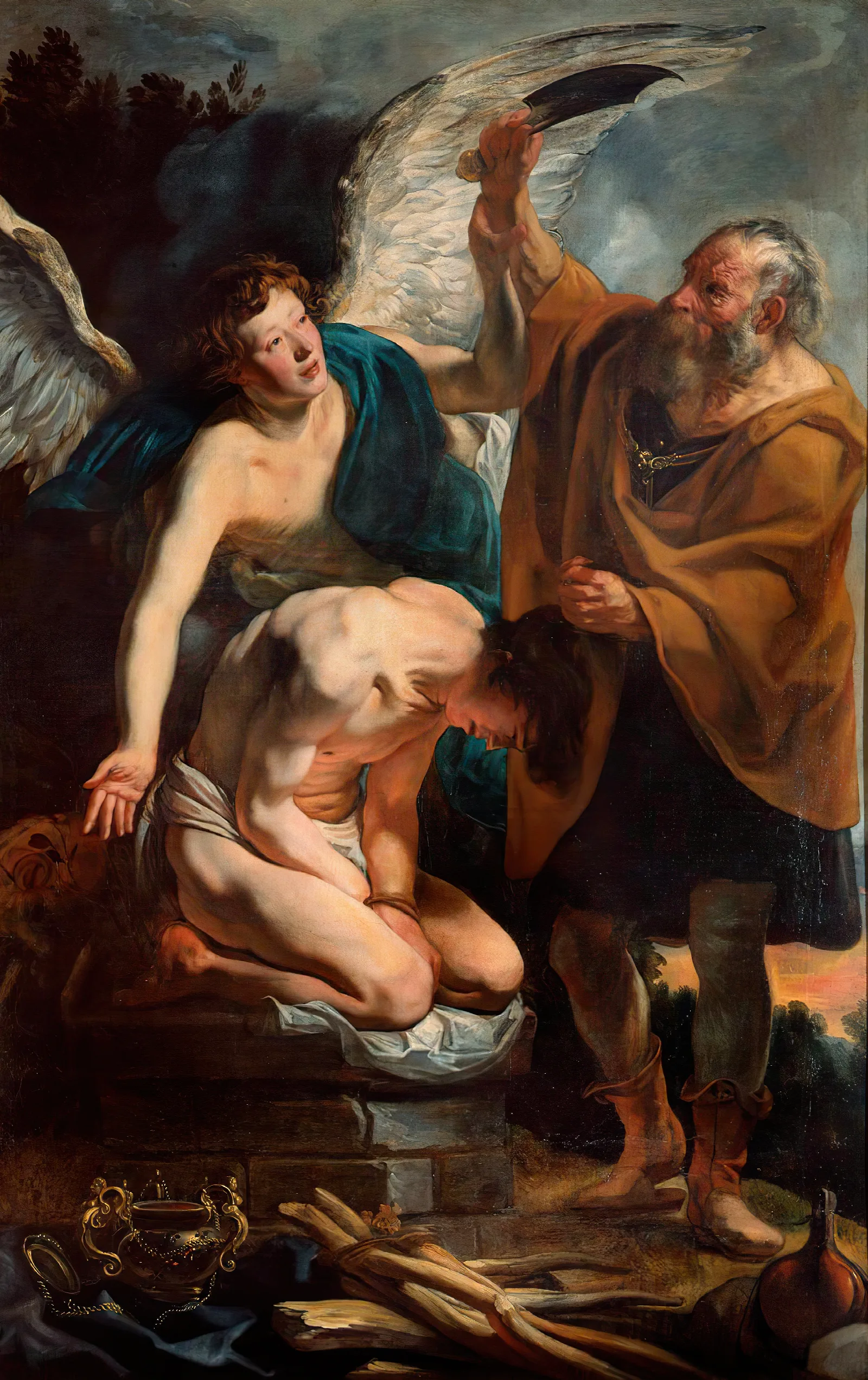 The Sacrifice Of Isaac 10 Wall Art by Jacob Jordaens - Canvas Print