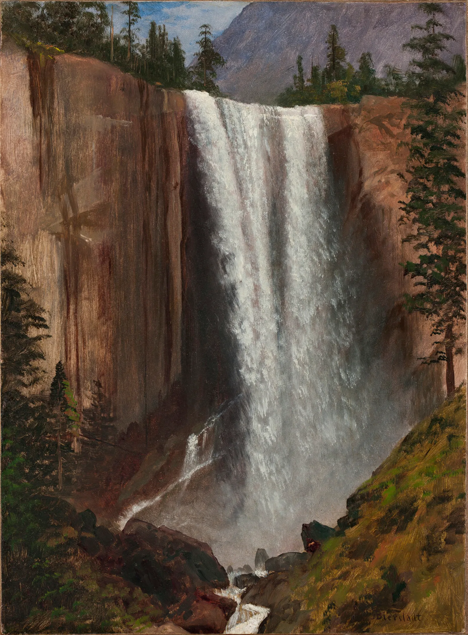 Vernal Fall Wall Art by Albert Bierstadt - Canvas Print