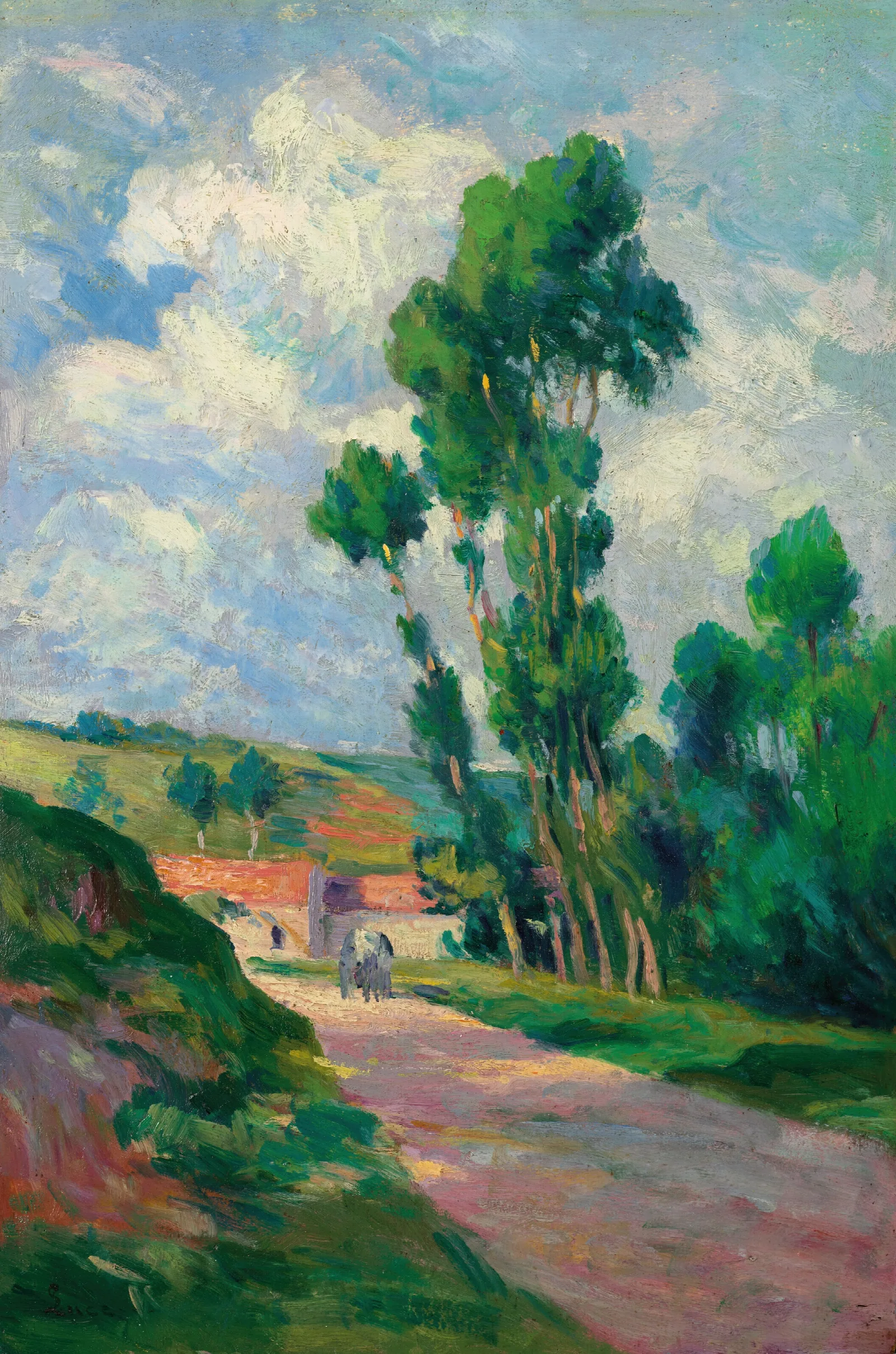 Paysage A Moulineux Wall Art by Maximilien Luce - Canvas Print