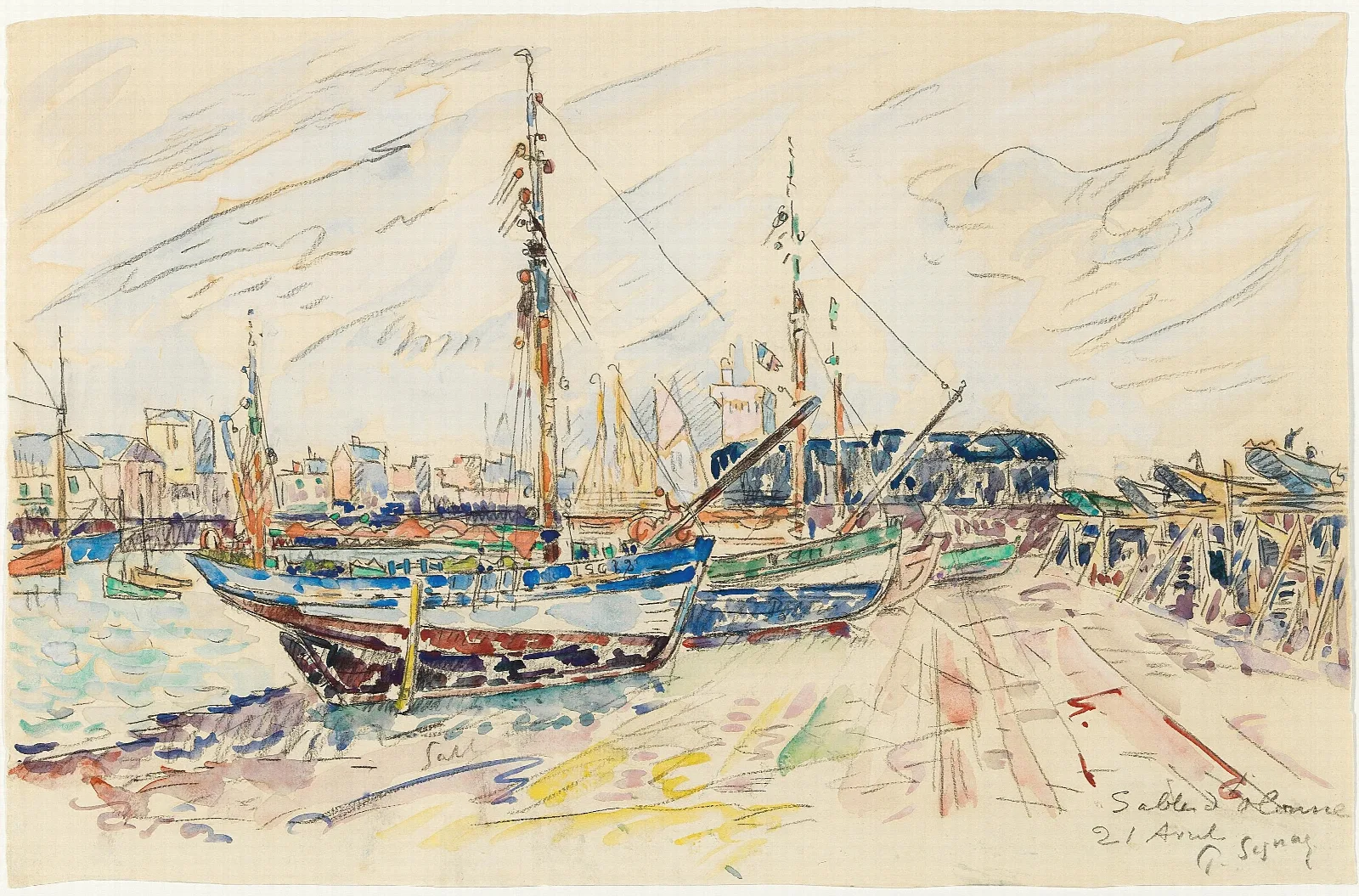 Sables Dolonne 2 Wall Art by Paul Signac - Canvas Print