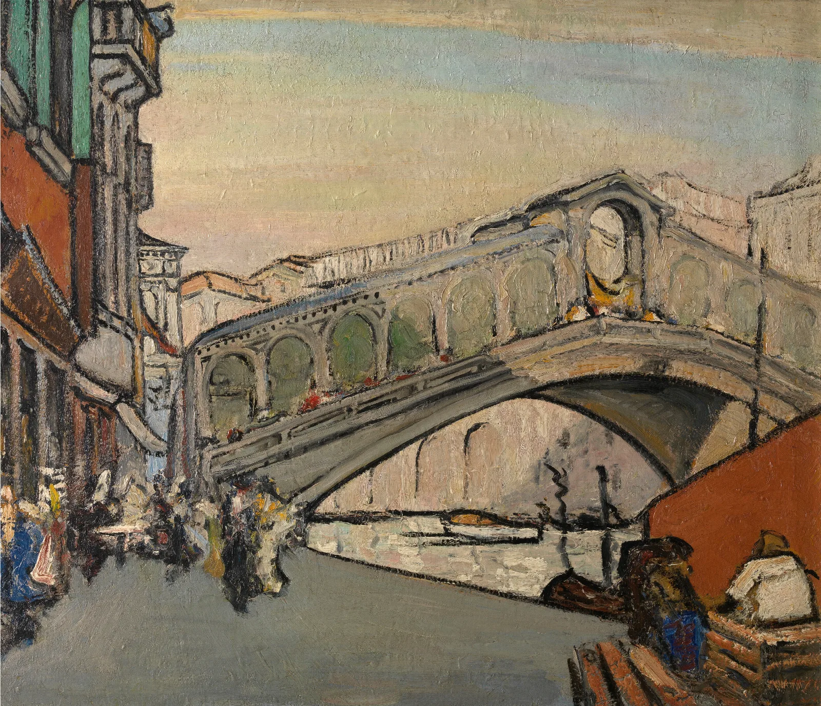 The Rialto Bridge In Venice Wall Art by Jules Schmalzigaug - Canvas Print