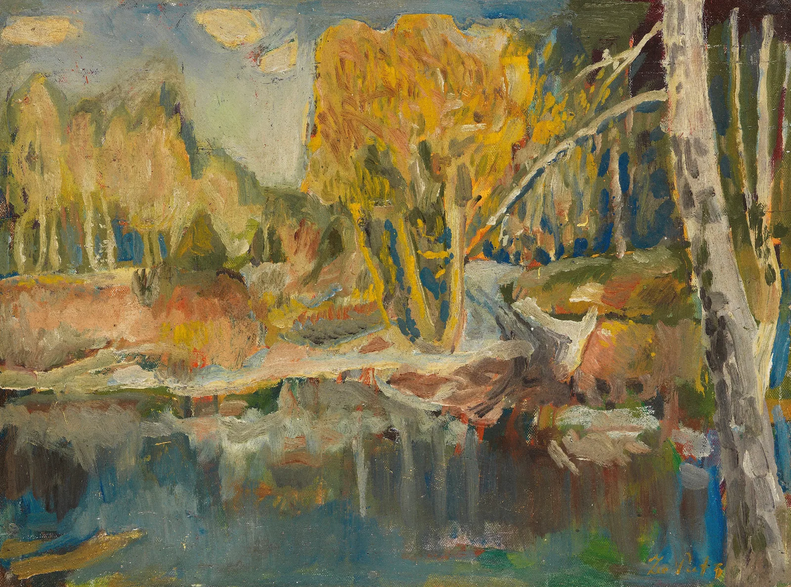 Landschaft 14 Wall Art by Leo Putz - Canvas Print
