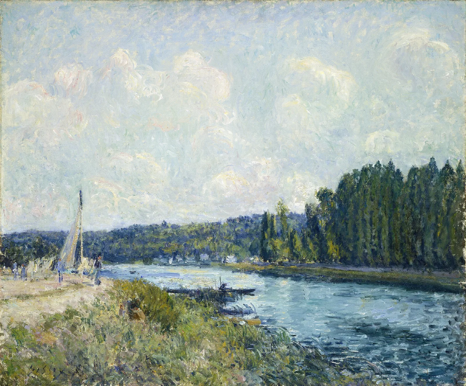 The Banks Of The Oise Wall Art by Alfred Sisley - Canvas Print
