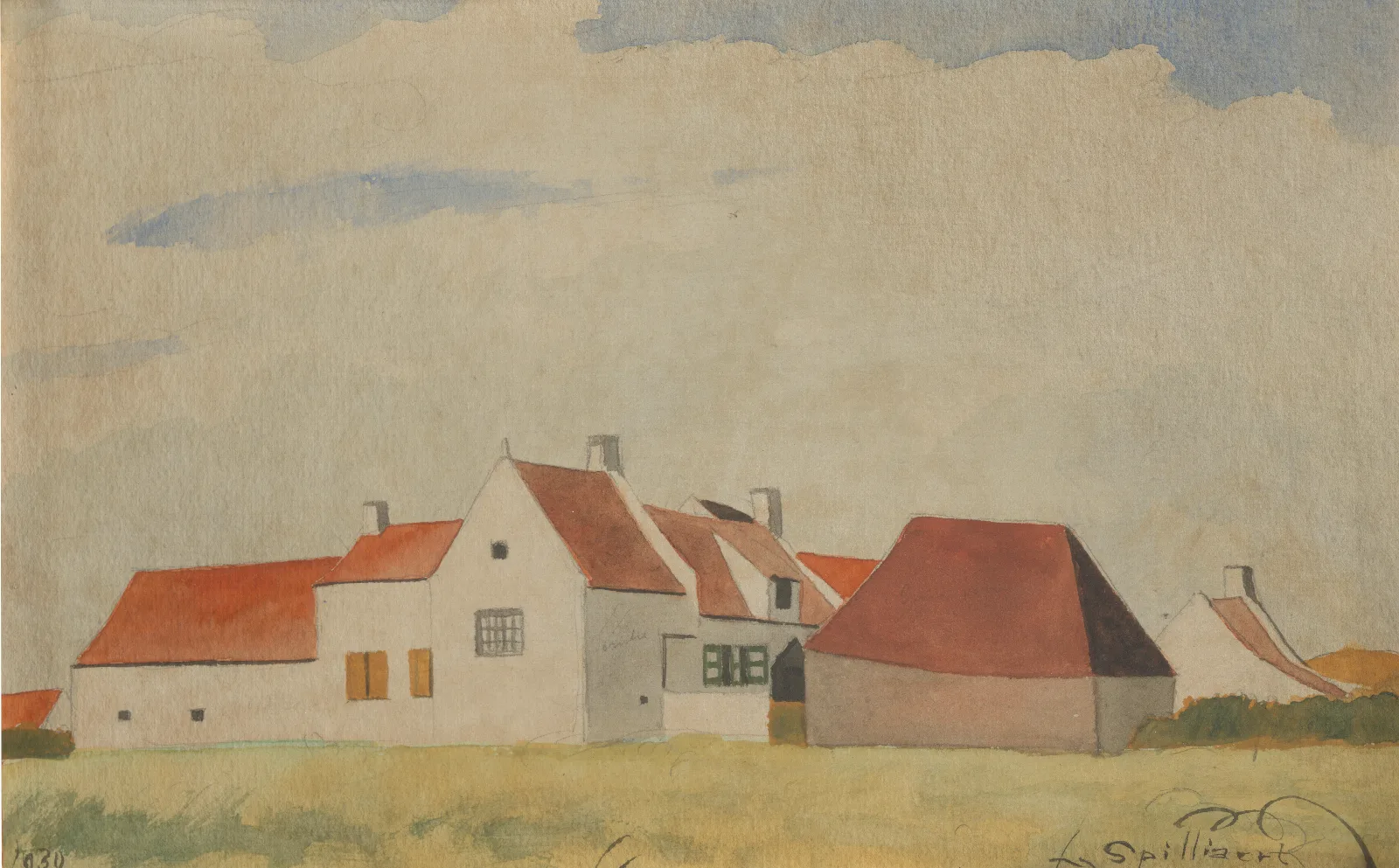 Boerderij Nabij De Nukkerwijk Sas Slijkens Wall Art by Léon Spilliaert - Canvas Print