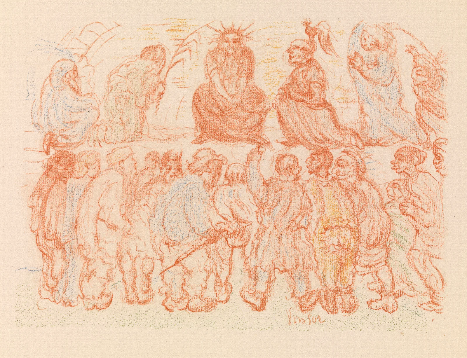 The Mocking Of Christ 21 Wall Art by James Ensor - Canvas Print