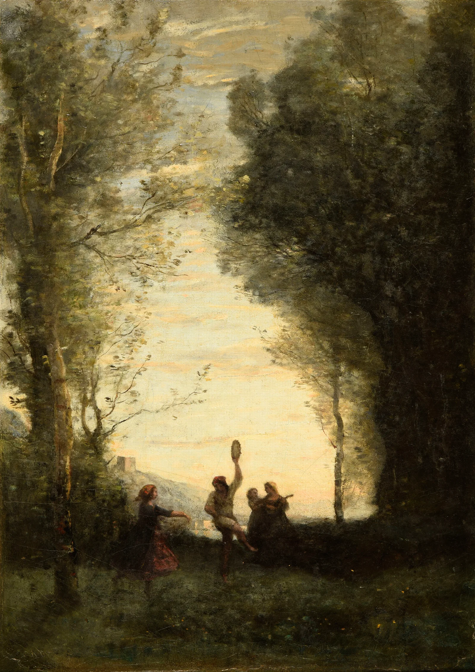 La Danse Italienne Wall Art by Jean-Baptiste-Camille Corot - Canvas Print