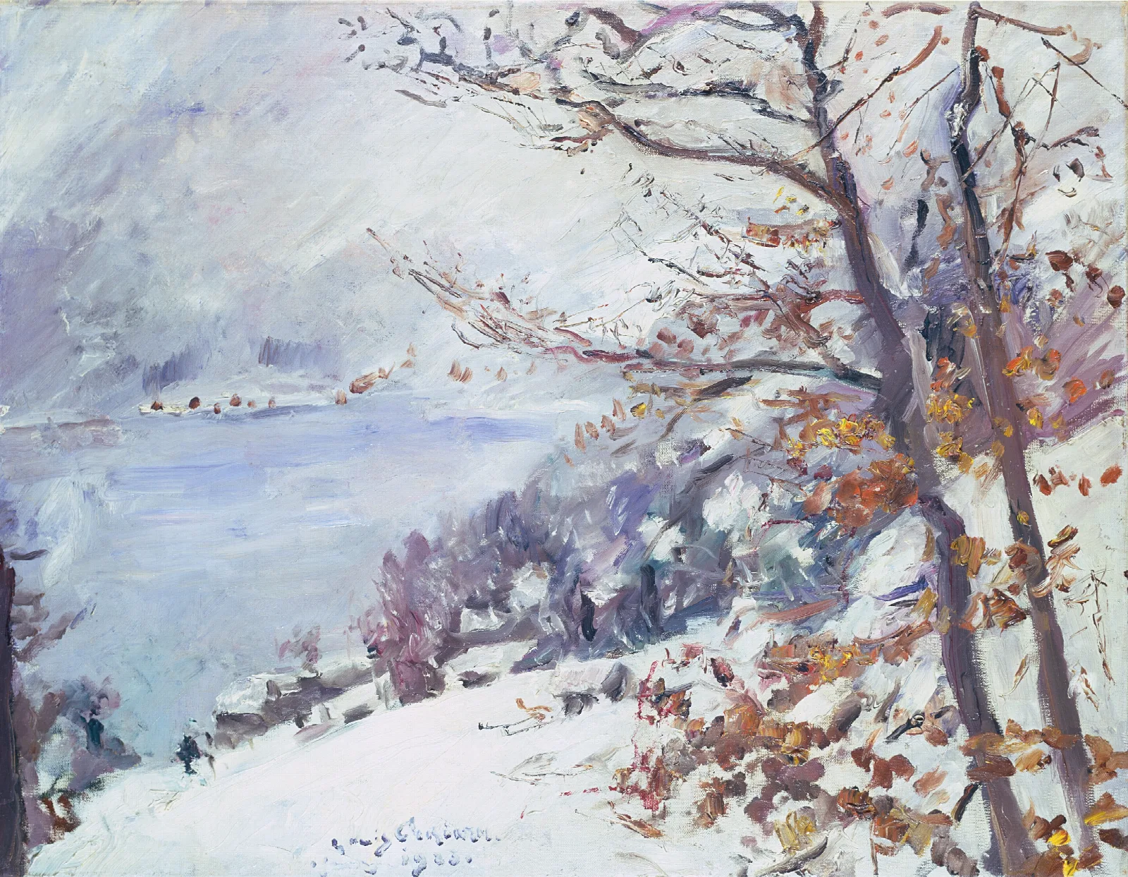 Walchensee In Winter Wall Art by Lovis Corinth - Canvas Print