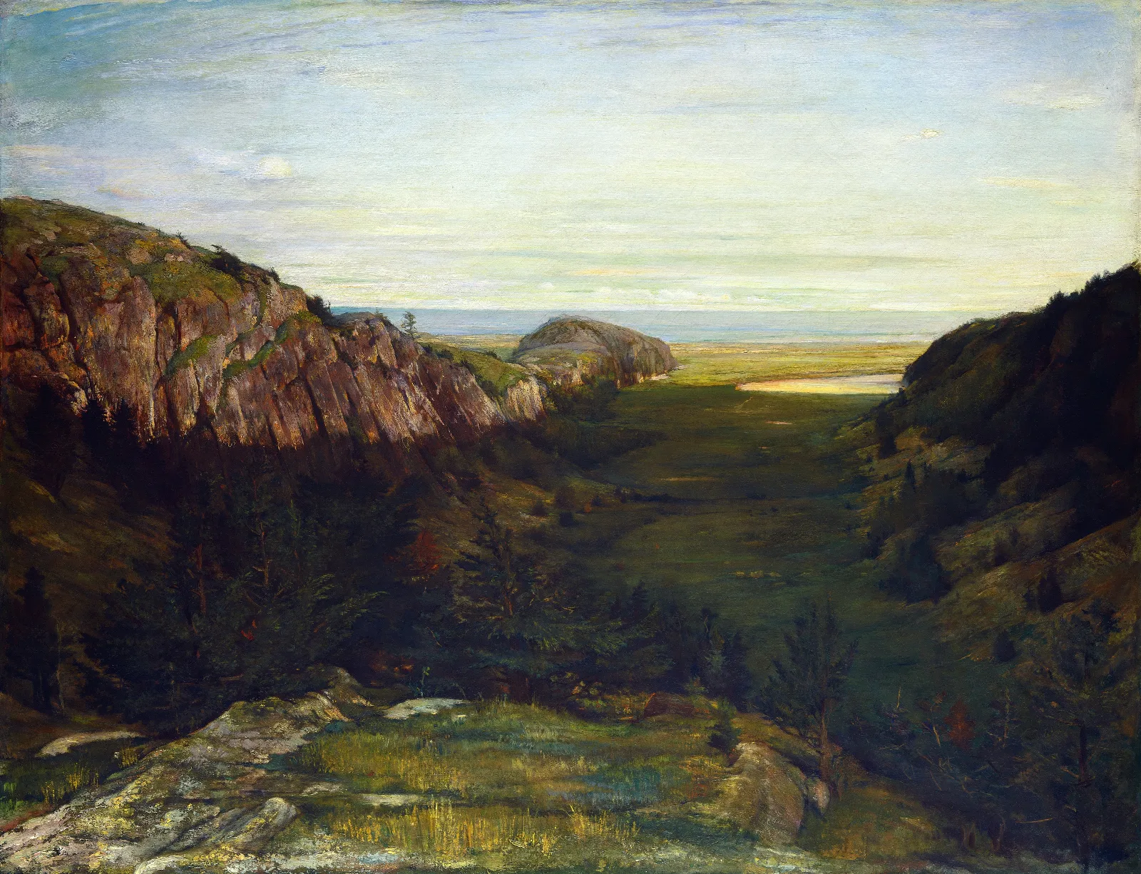 The Last Valley Paradise Rocks Wall Art by John La Farge - Canvas Print
