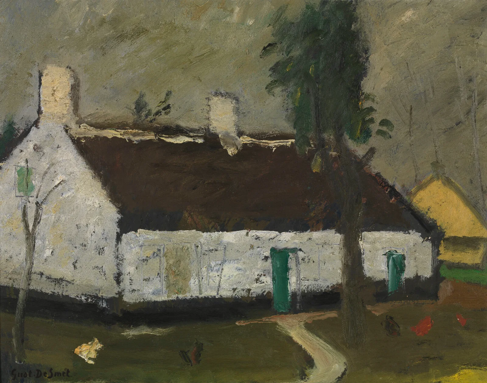 White Farm Wall Art by Gustave De Smet - Canvas Print