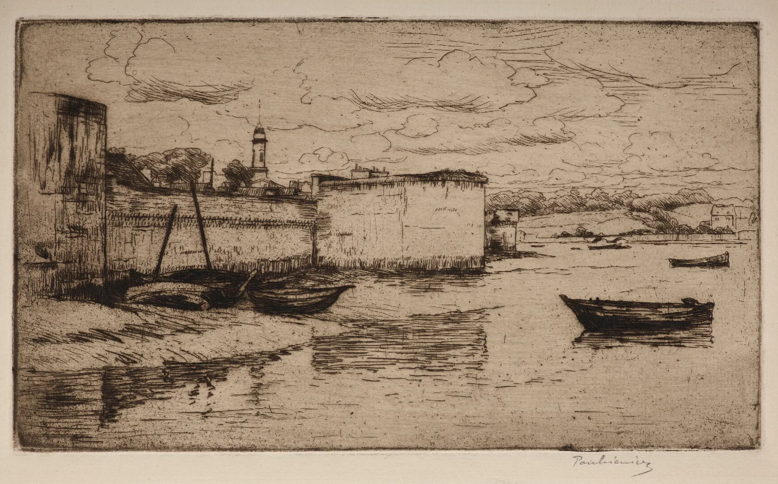 City Walls In Concarneau Wall Art by Józef Pankiewicz - Canvas Print