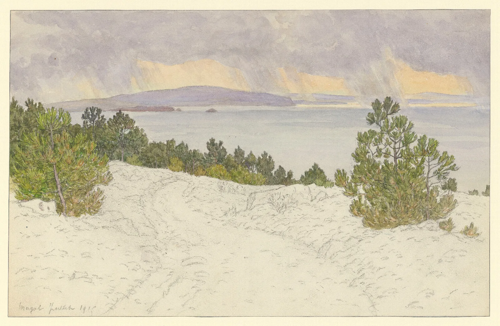 Morgat 11 Wall Art by Henri Rivière - Canvas Print