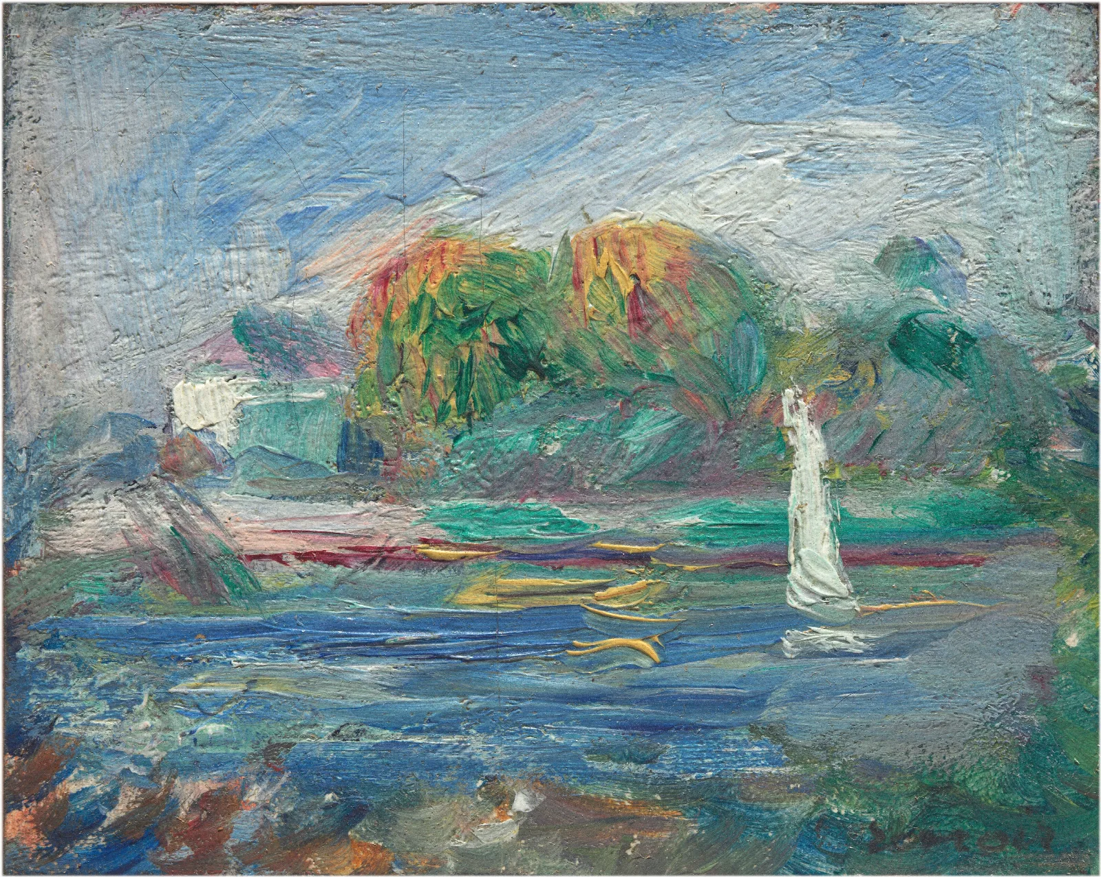 The Blue River Wall Art by Pierre-Auguste Renoir - Canvas Print