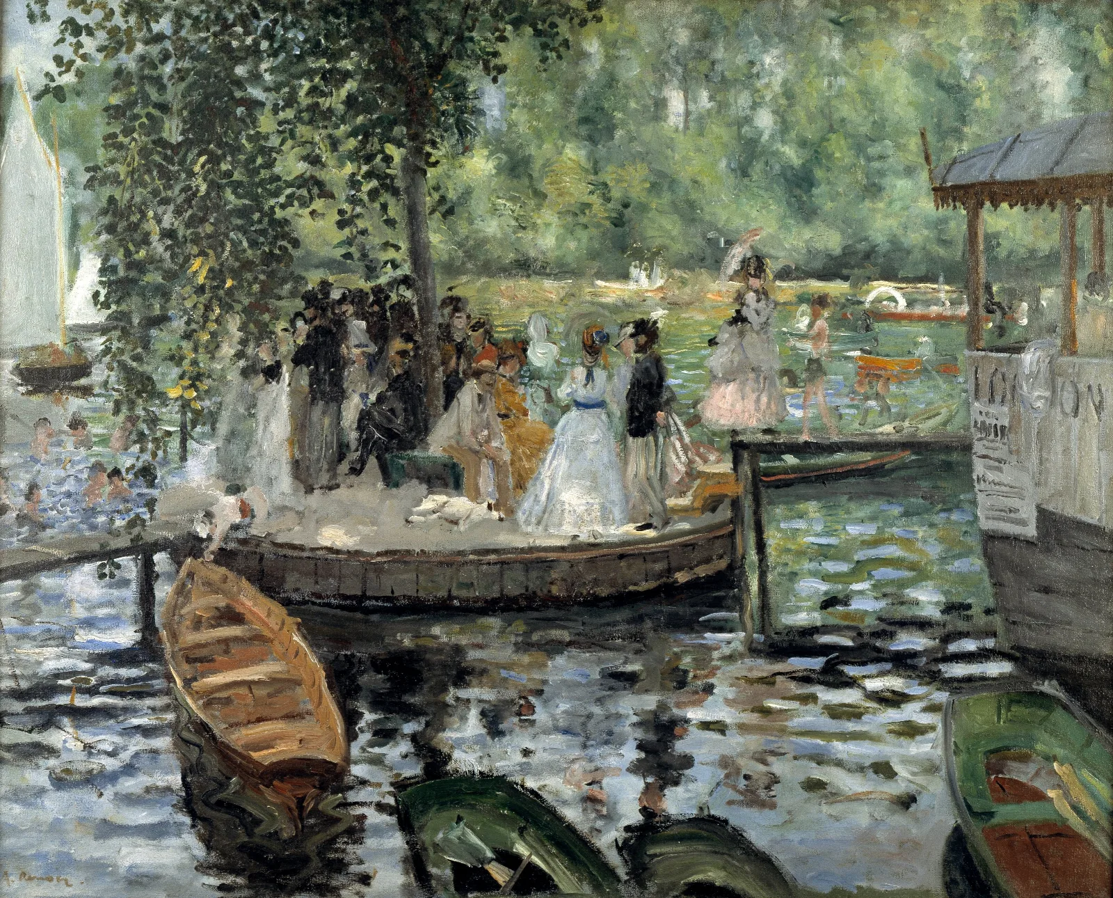 La Grenouillere Wall Art by Pierre-Auguste Renoir - Canvas Print