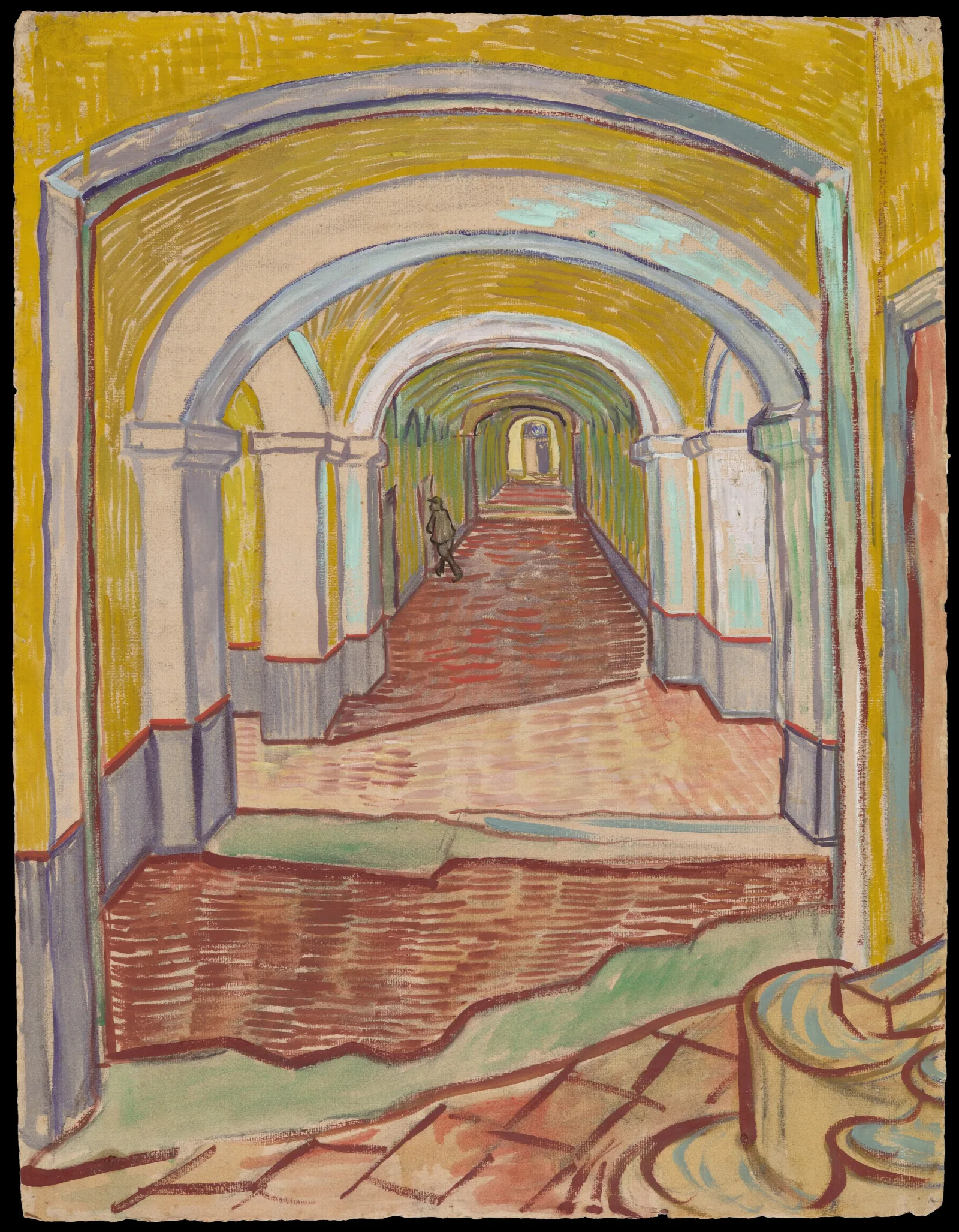 Corridor In The Asylum Wall Art by Vincent van Gogh - Canvas Print