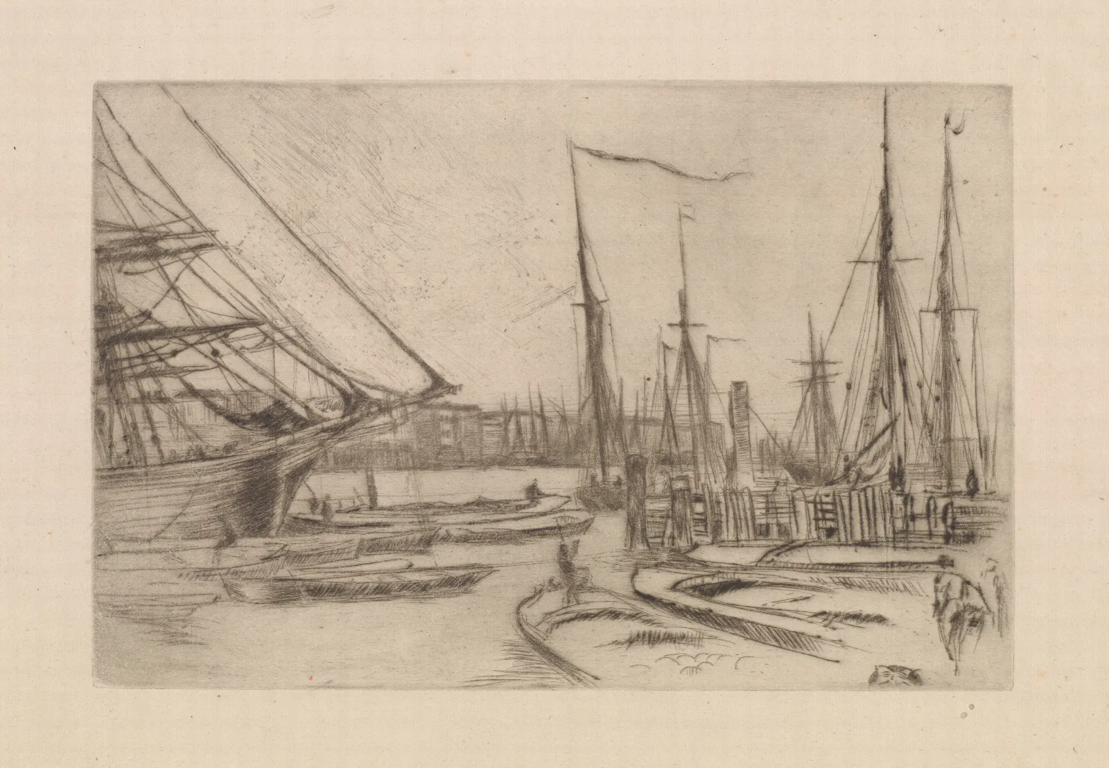 From Billingsgate 2 Wall Art by James Abbott McNeill Whistler - Canvas Print