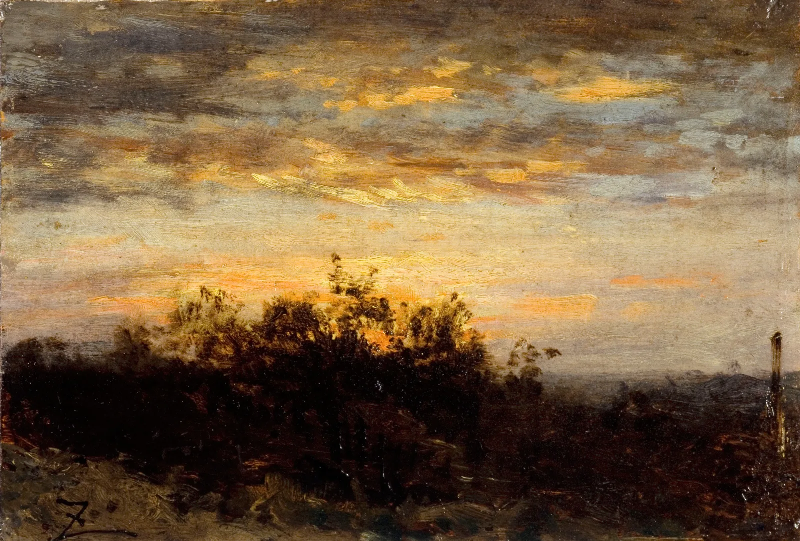 Coucher De Soleil 3 Wall Art by Félix Ziem - Canvas Print