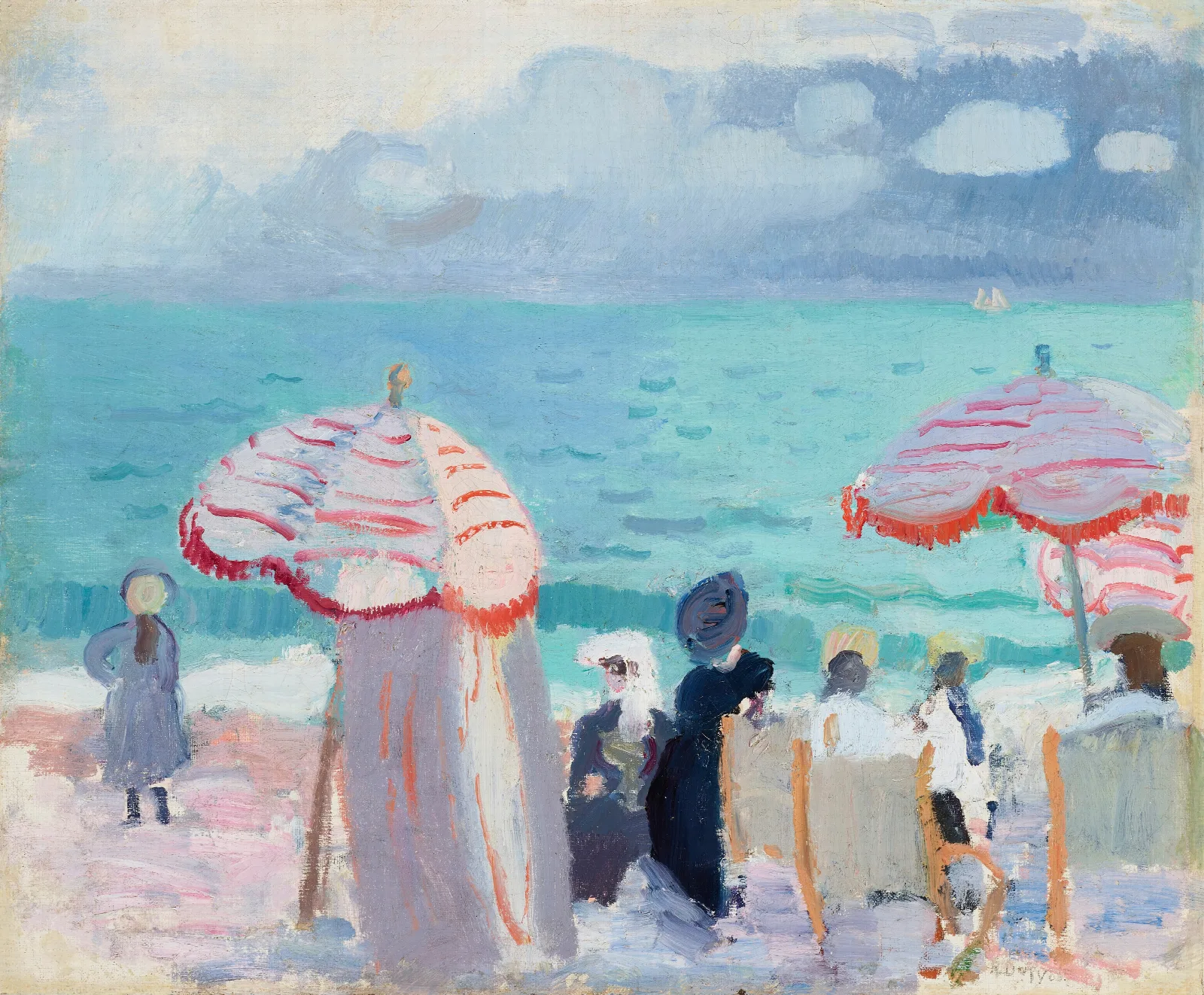 Les Parasols Wall Art by Raoul Dufy - Canvas Print