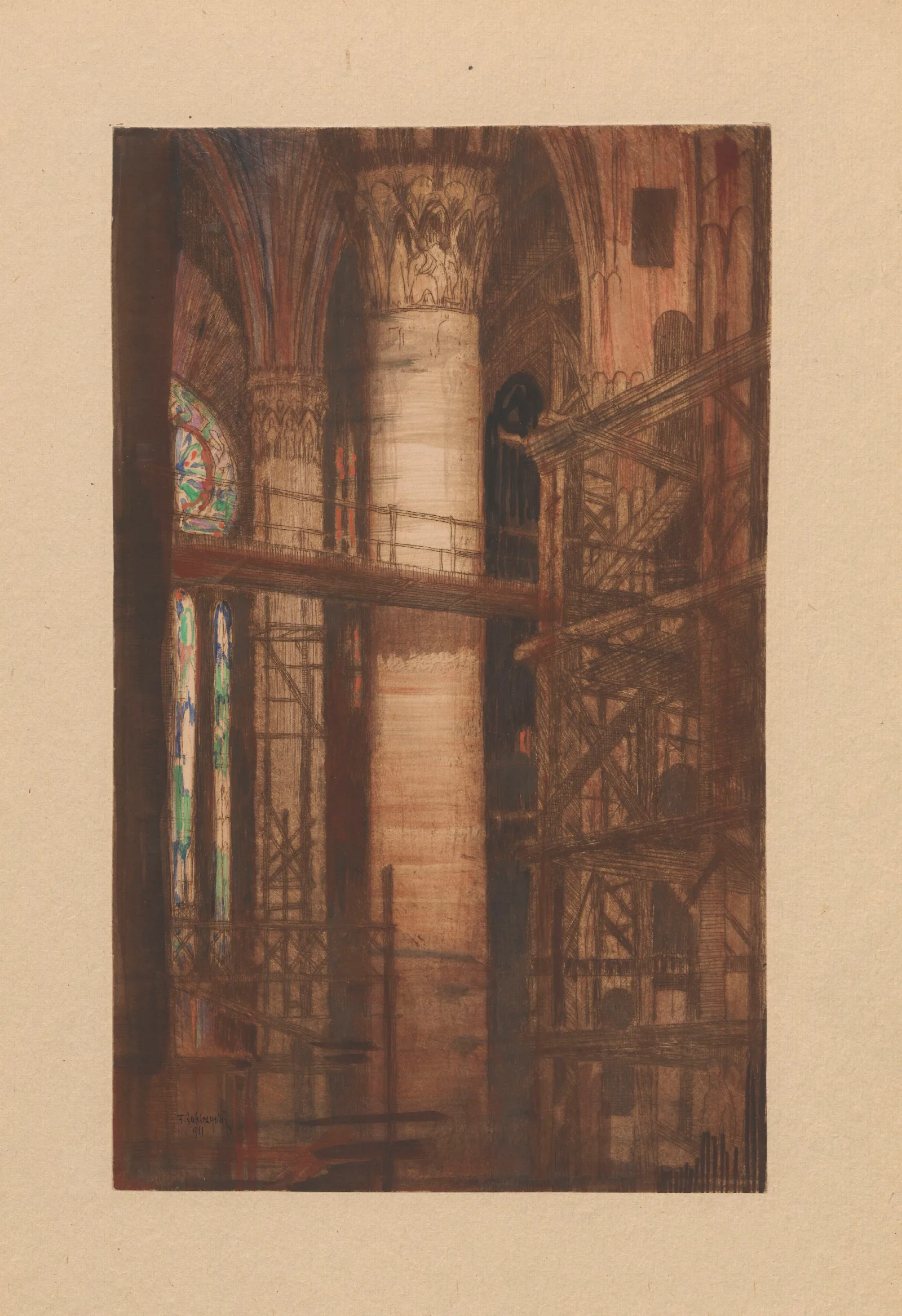 Church Interior 26 Wall Art by Feliks Jabłczyński - Canvas Print
