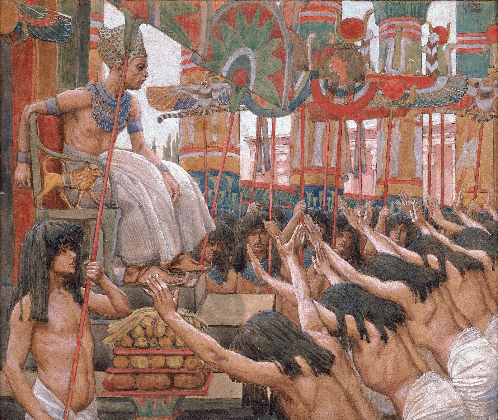 Joseph Dwelleth In Egypt Wall Art by James Tissot - Canvas Print