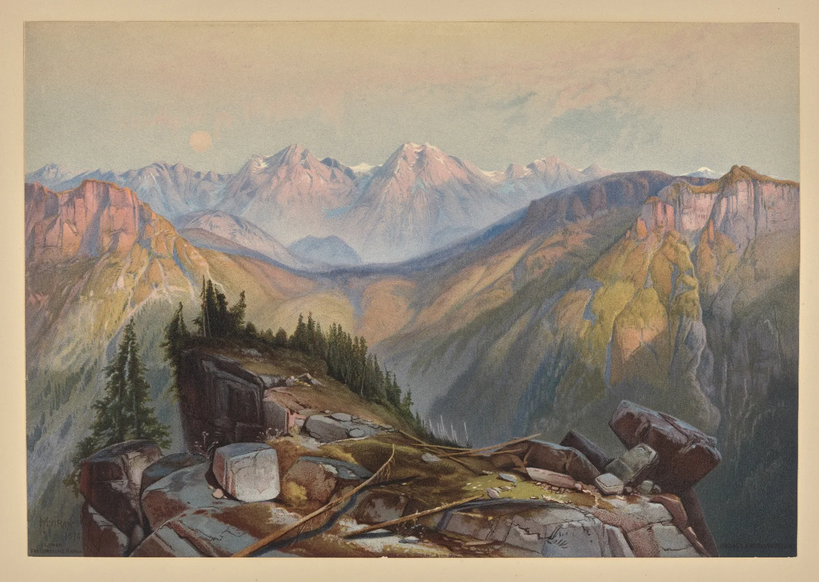 Lower Yellowstone Range 3 Wall Art by Thomas Moran - Canvas Print