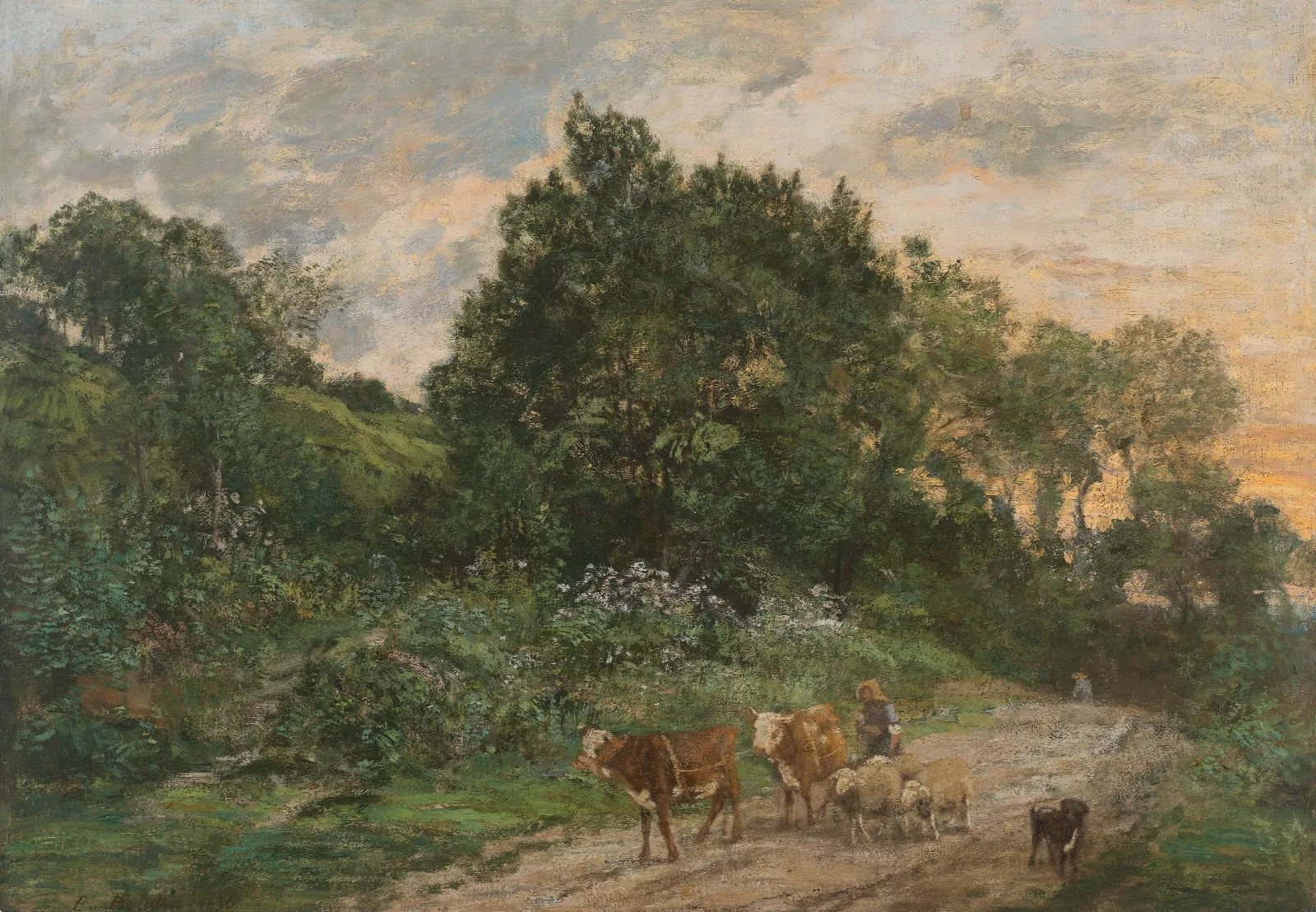 La Rentree Du Troupeau Wall Art by Eugène Boudin - Canvas Print