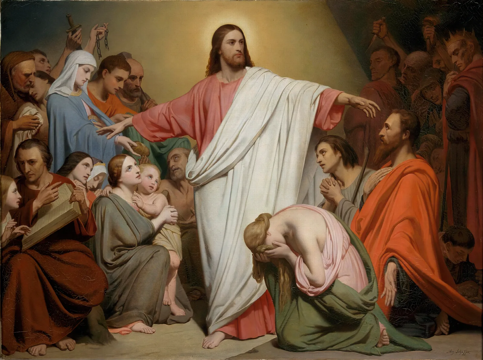 Chist Remunerator Wall Art by Ary Scheffer - Canvas Print