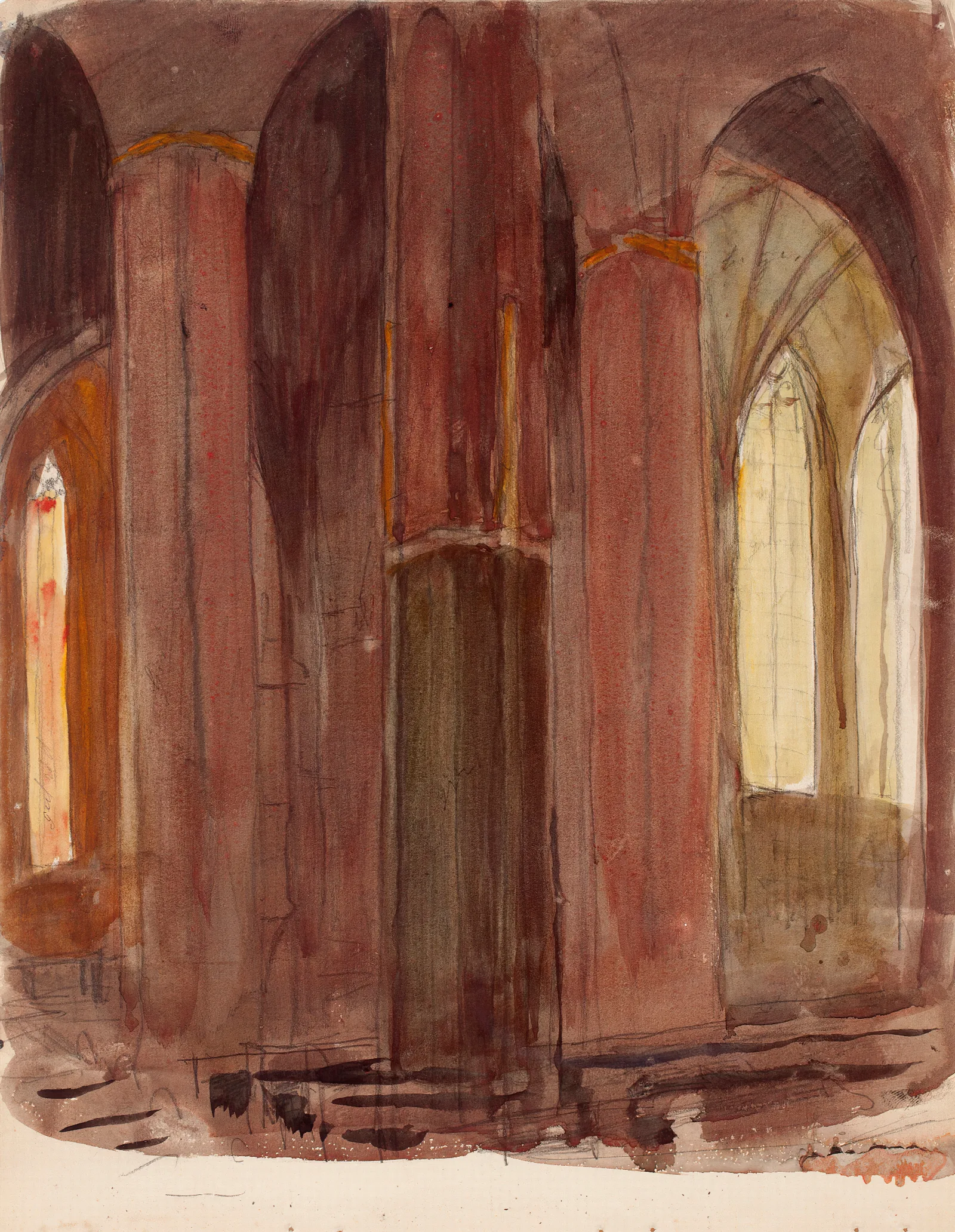 Katedraali Sisakuva Wall Art by Magnus Enckell - Canvas Print