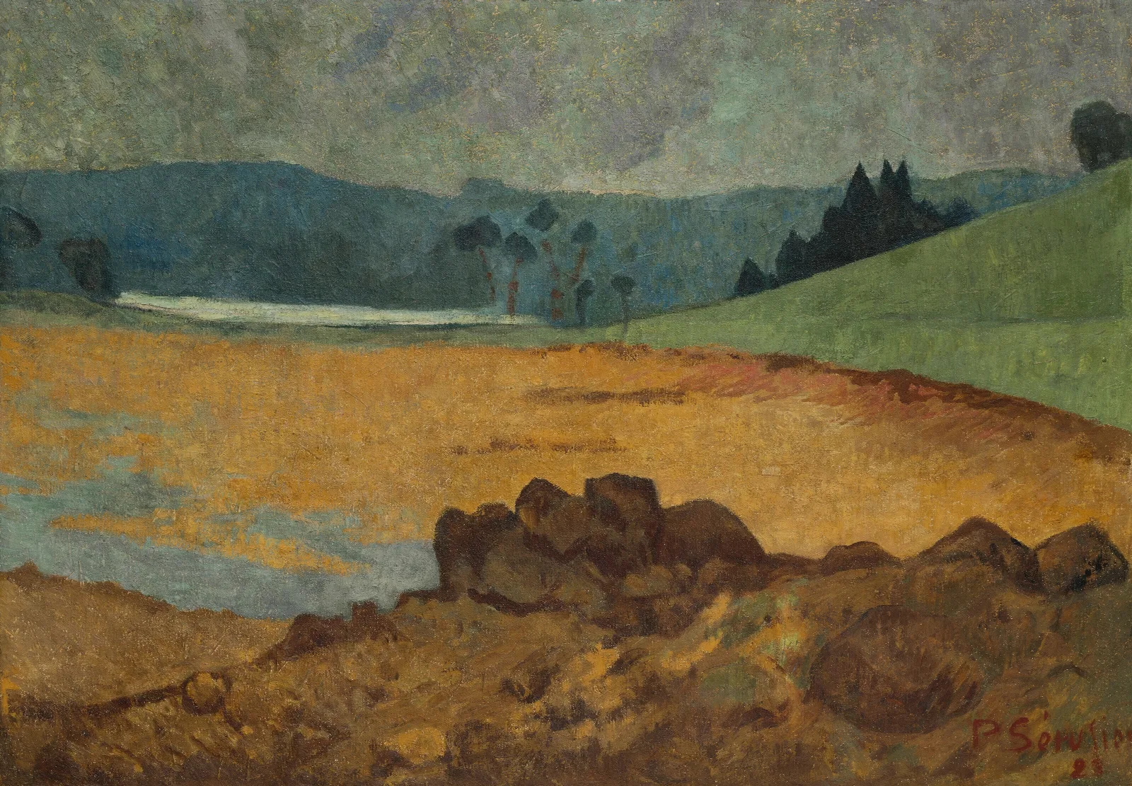 Bord De La Mer A Maree Basse En Bretagne Wall Art by Paul Sérusier - Canvas Print