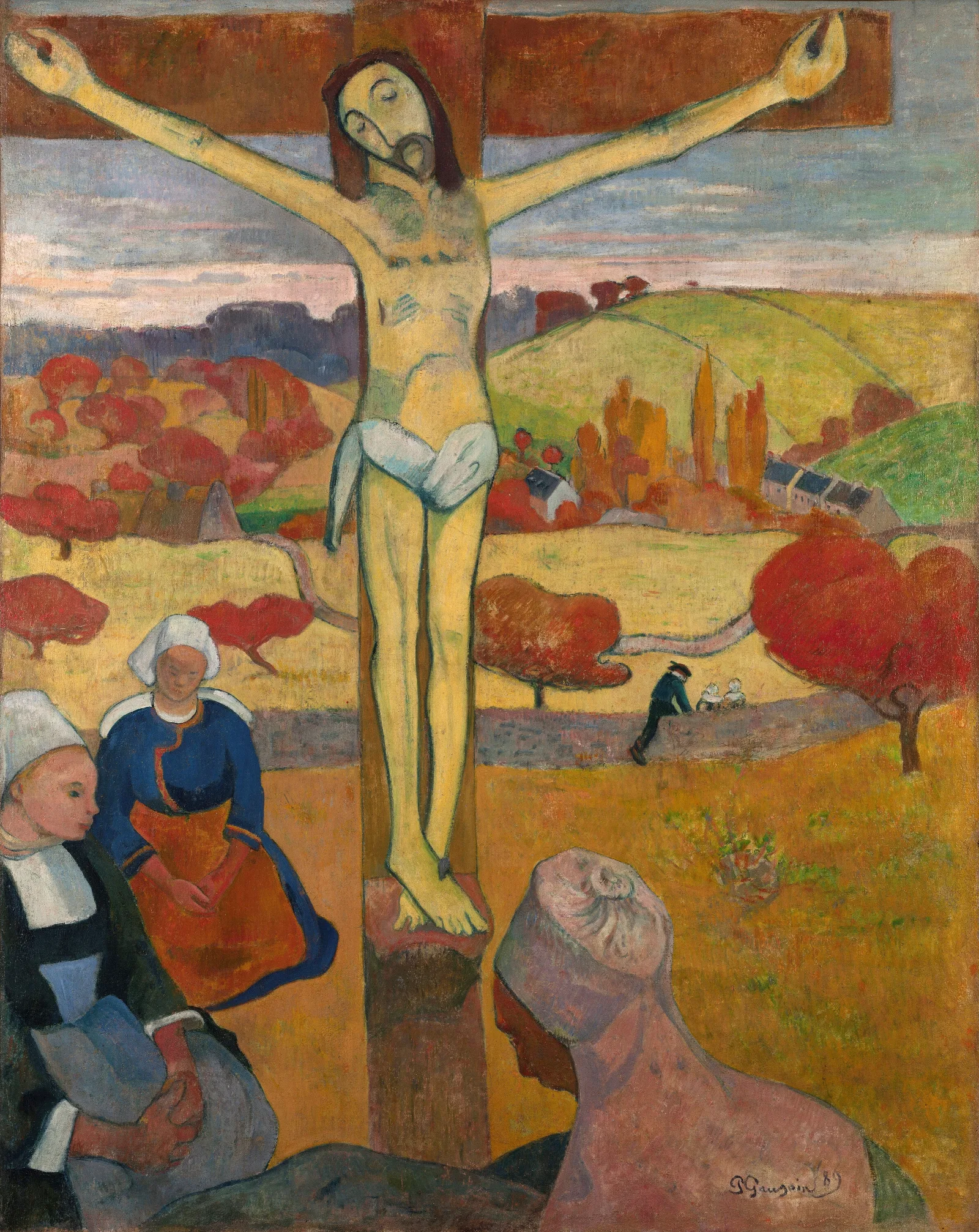 The Yellow Christ Wall Art by Paul Gauguin - Canvas Print