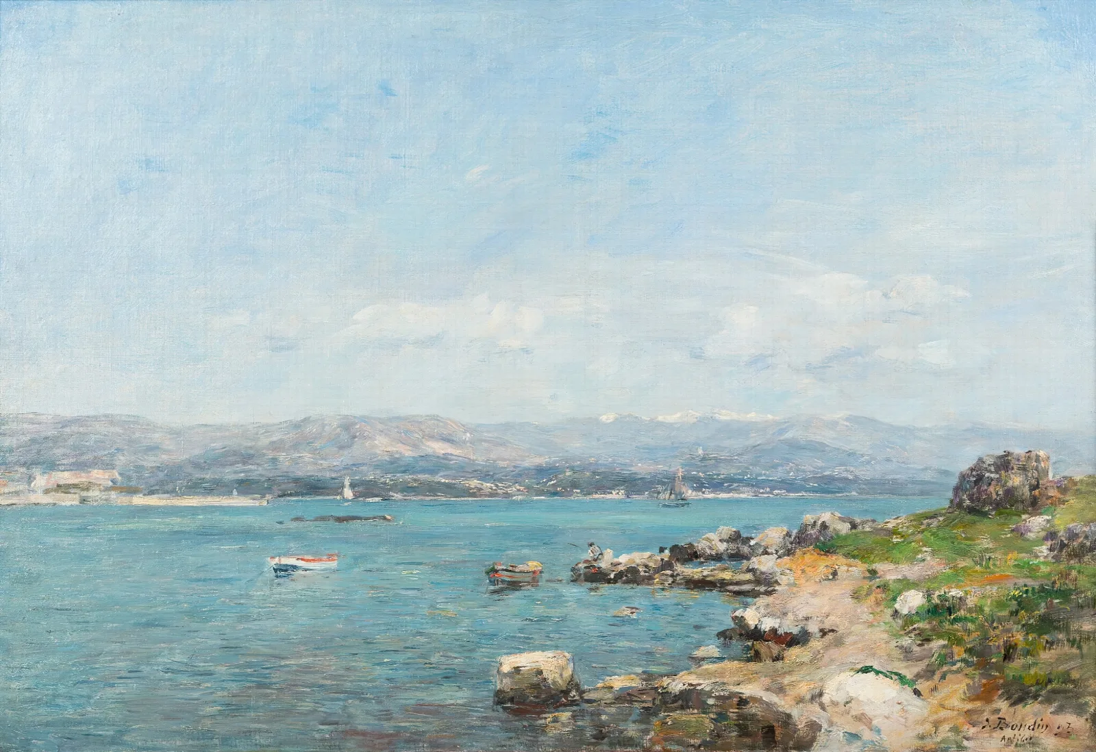 Antibes La Baie Wall Art by Eugène Boudin - Canvas Print