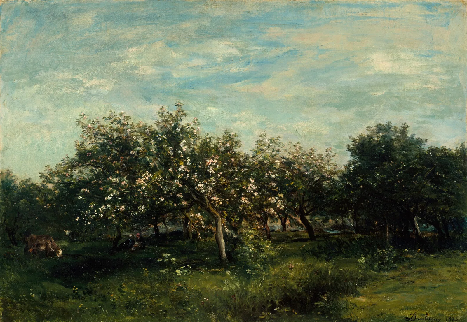 Apple Blossoms Wall Art by Charles François Daubigny - Canvas Print
