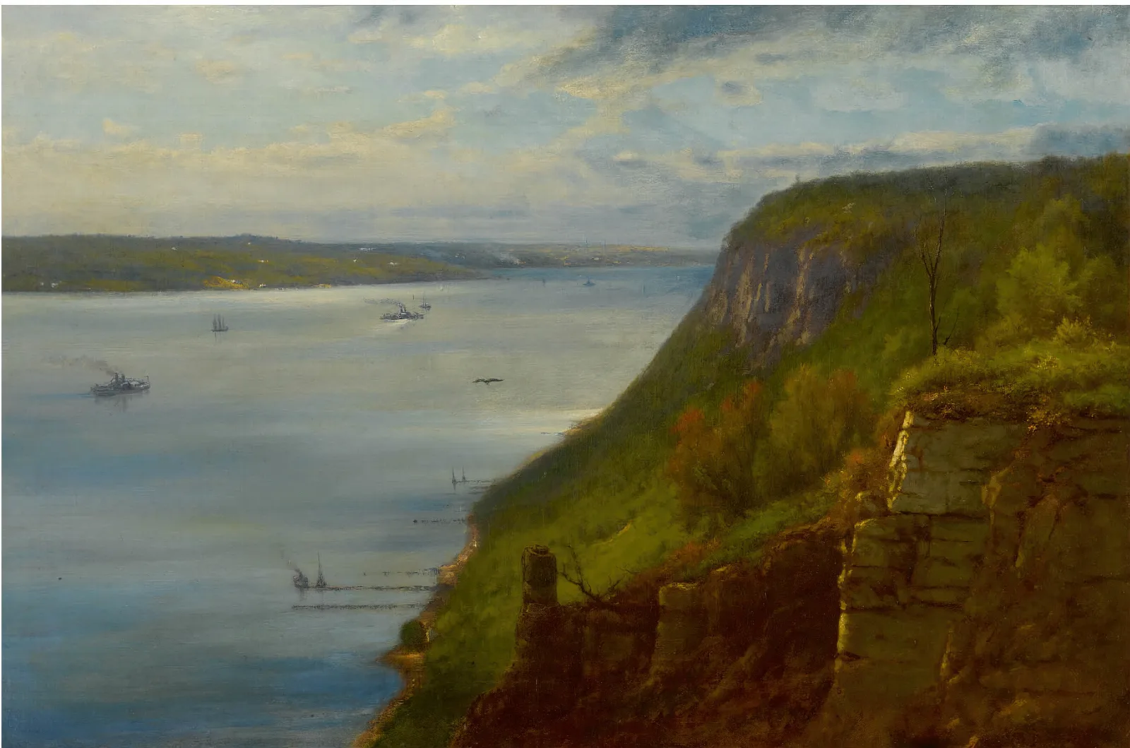 Palisades On The Hudson Wall Art by George Inness - Canvas Print