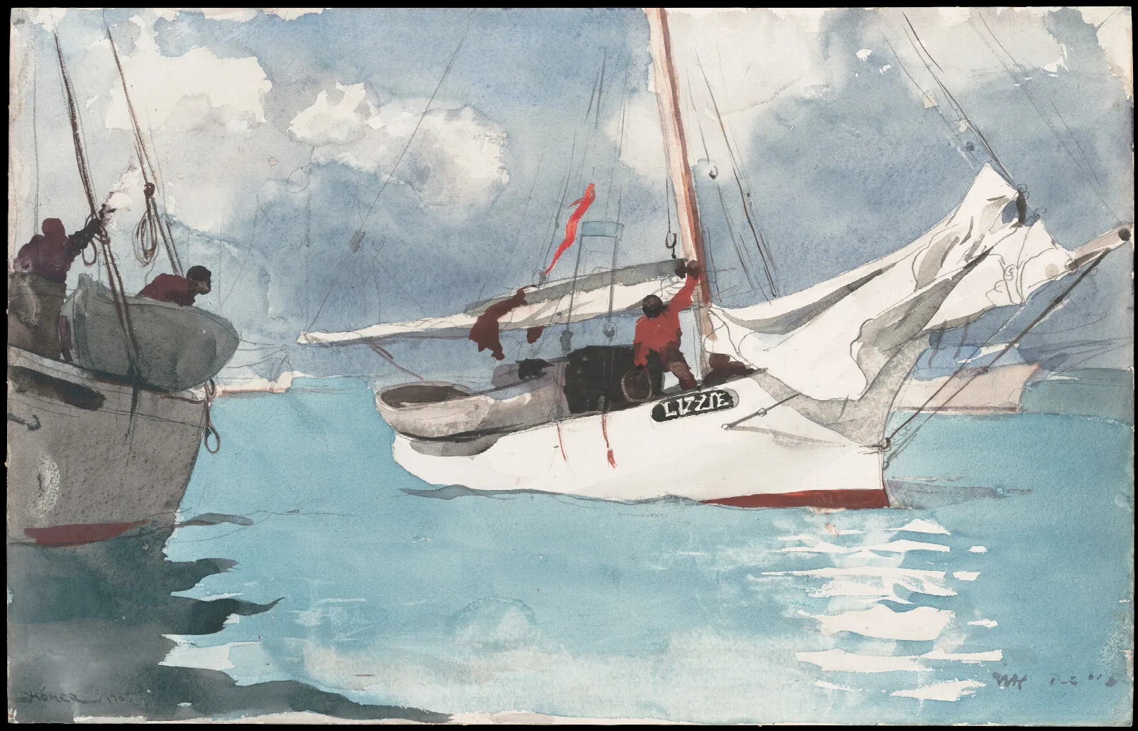 Fishing Boats Key West Wall Art by Winslow Homer - Canvas Print