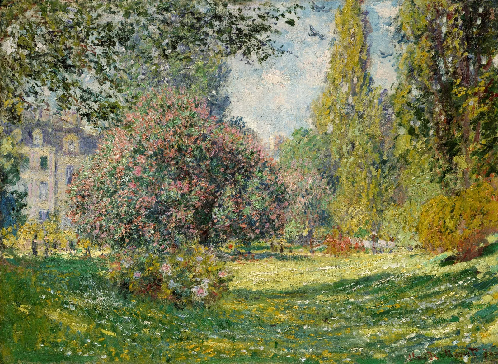 Landscape The Parc Monceau Wall Art by Claude Monet - Canvas Print