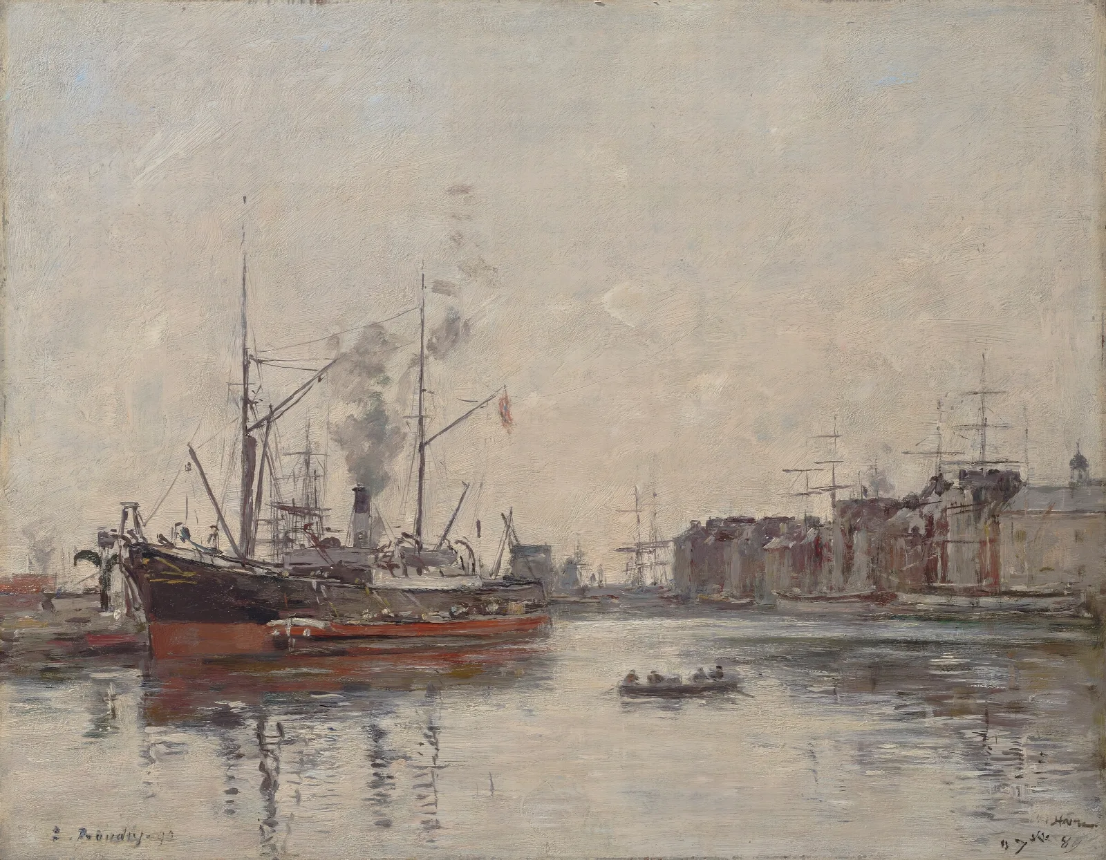 Le Havre Le Bassin De La Barre Wall Art by Eugène Boudin - Canvas Print