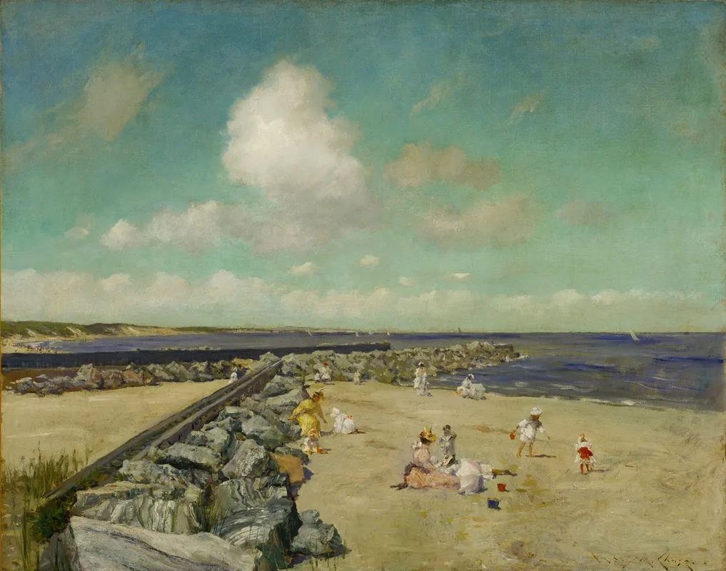Morning At Breakwater Shinnecock Wall Art by William Merritt Chase - Canvas Print