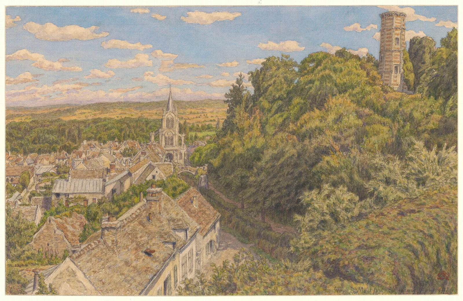 Montfort Lamaury 6 Wall Art by Henri Rivière - Canvas Print