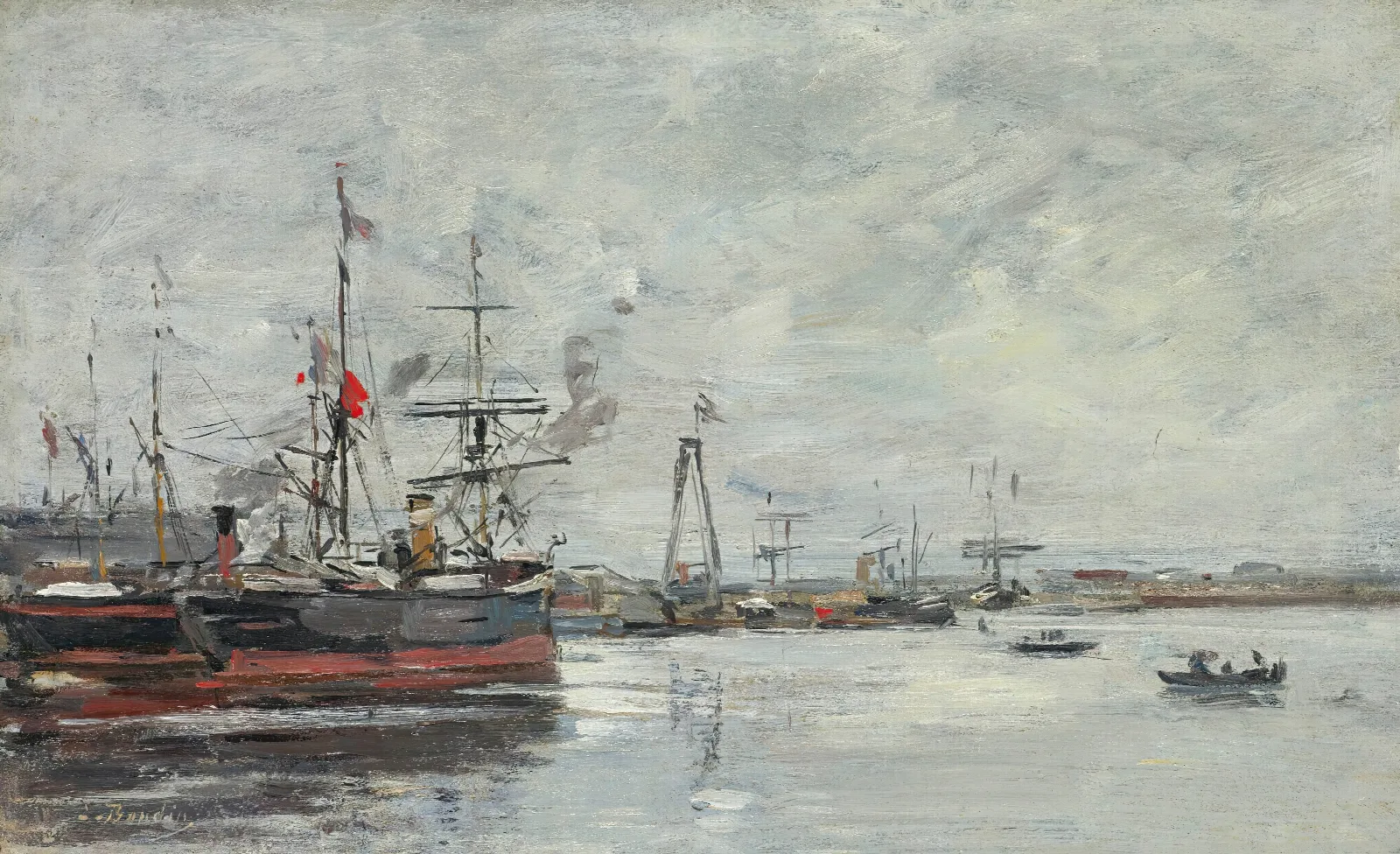 Le Havre Le Port Wall Art by Eugène Boudin - Canvas Print
