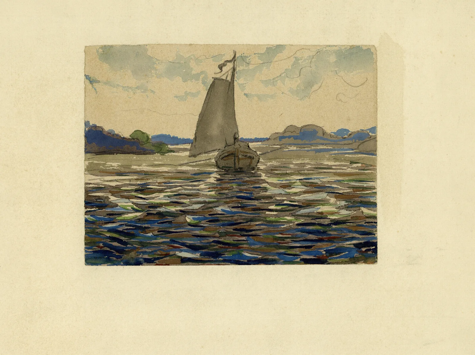 Zeilboot Op Het Water Wall Art by Alfred Ost - Canvas Print