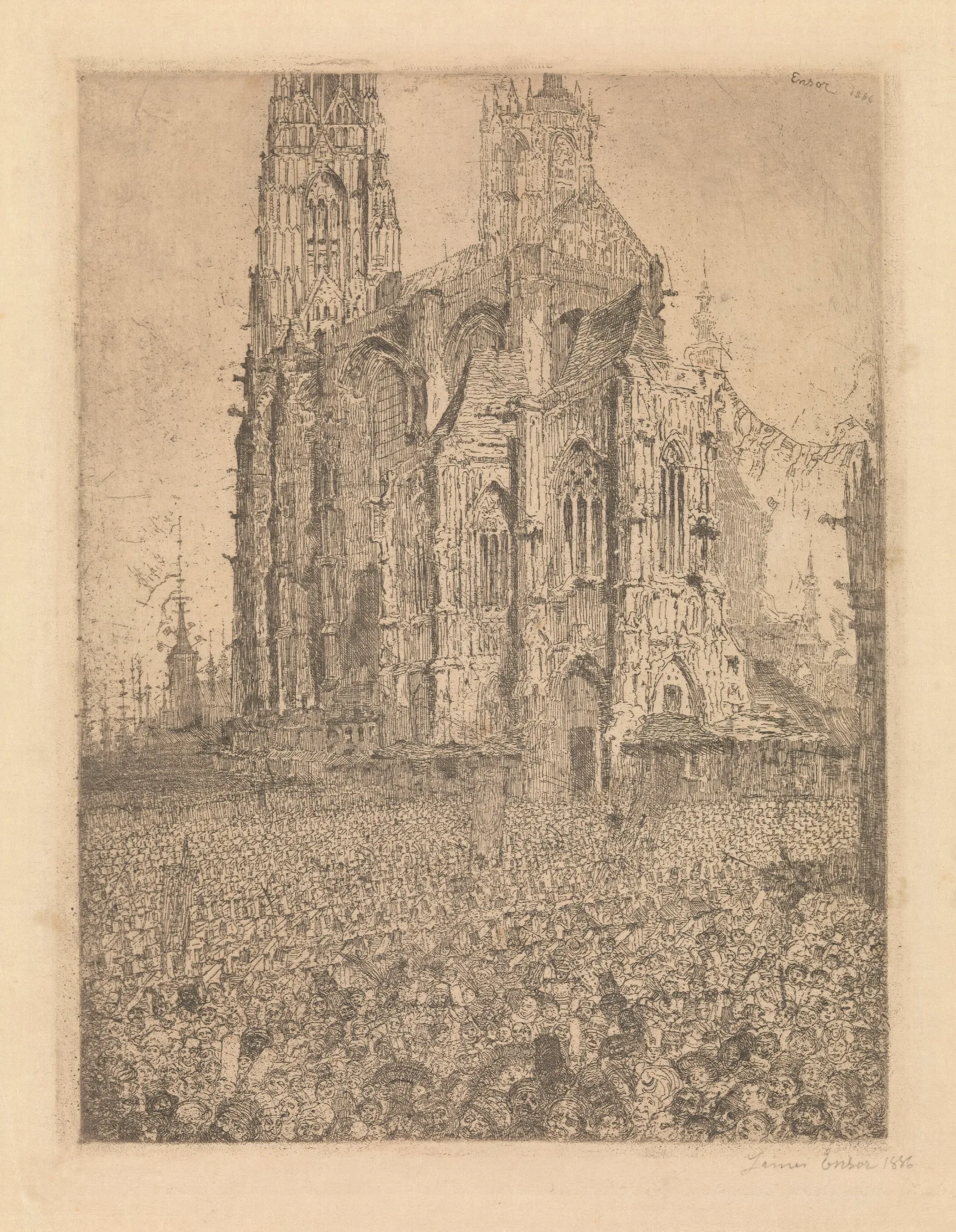 The Cathedral 2 Wall Art by James Ensor - Canvas Print