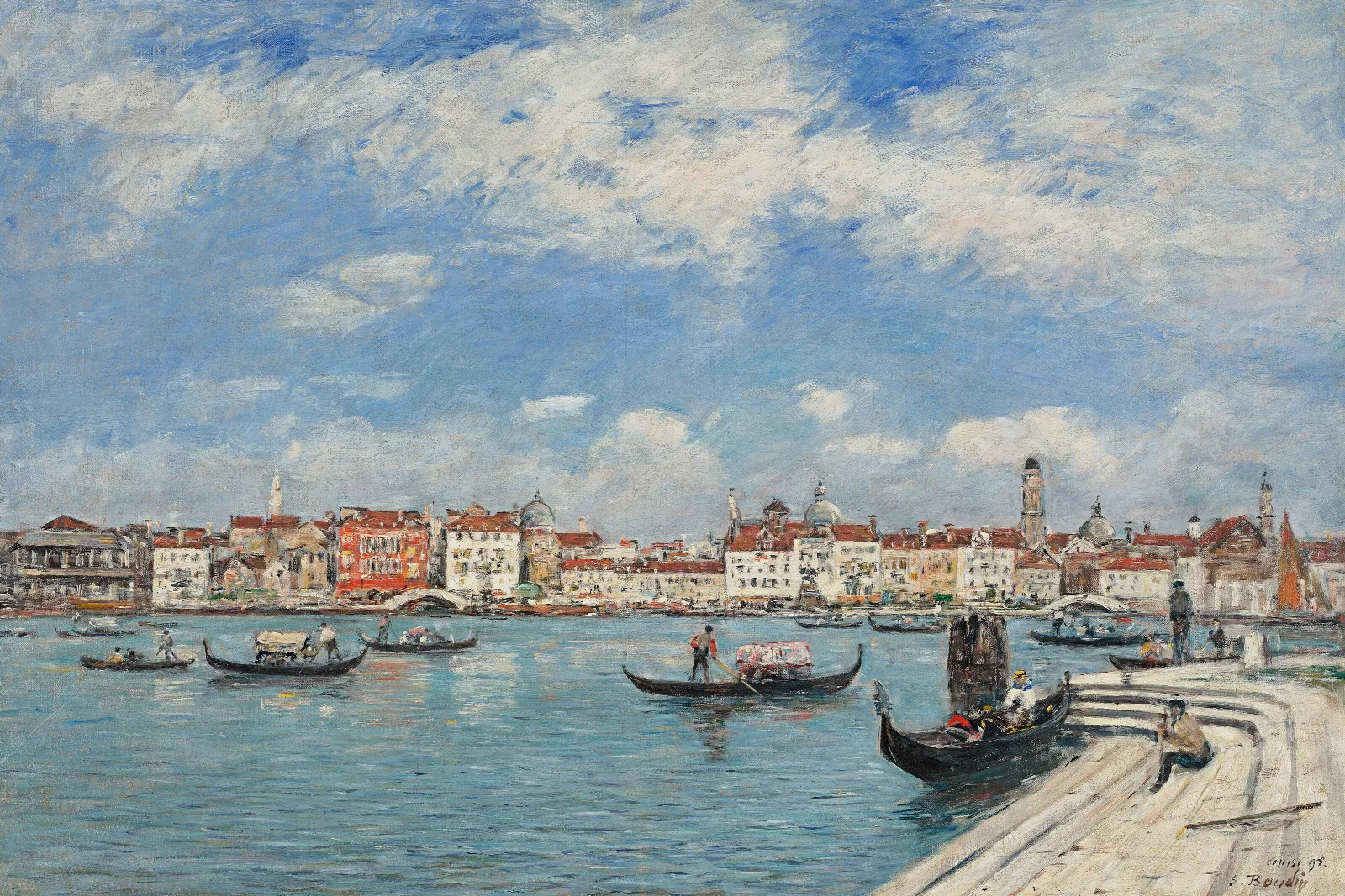Venise Vue Prise De San Giorgio Wall Art by Eugène Boudin - Canvas Print